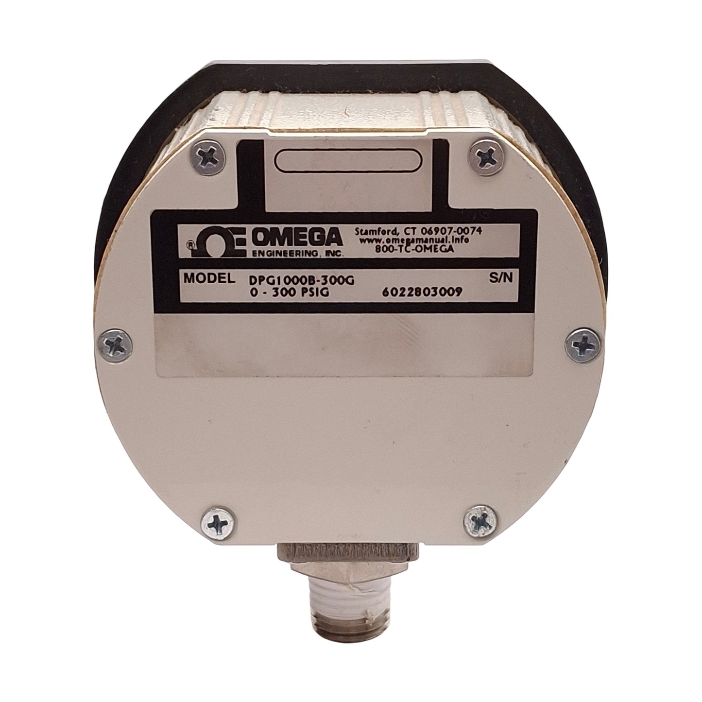Used Omega DPG1000B-300G Digital Pressure Gauge, 0-300PSIG, 1/4in NPT, 86mm x 73mm