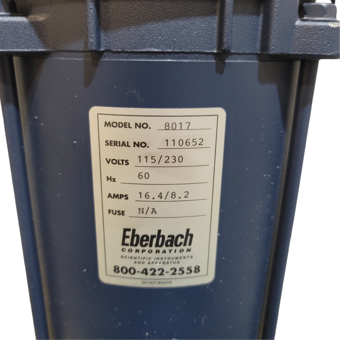 Used Eberbach 8017 High Powered Single Speed Explosion Resistant Blender, 4-Liter