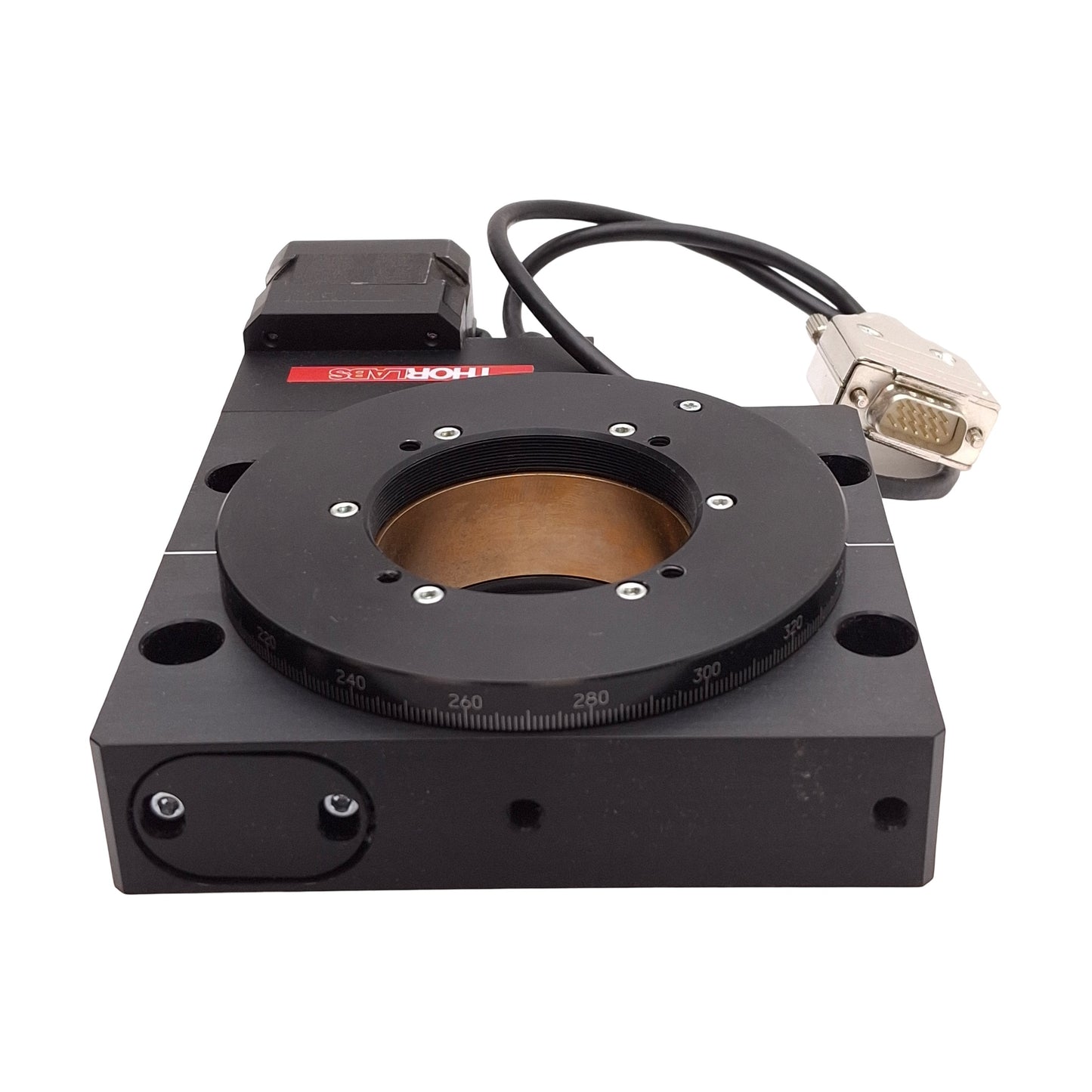 Used Thorlabs NR360S NanoRotator Stage, 360° Rotation, SM2-Threaded Center, 48VDC