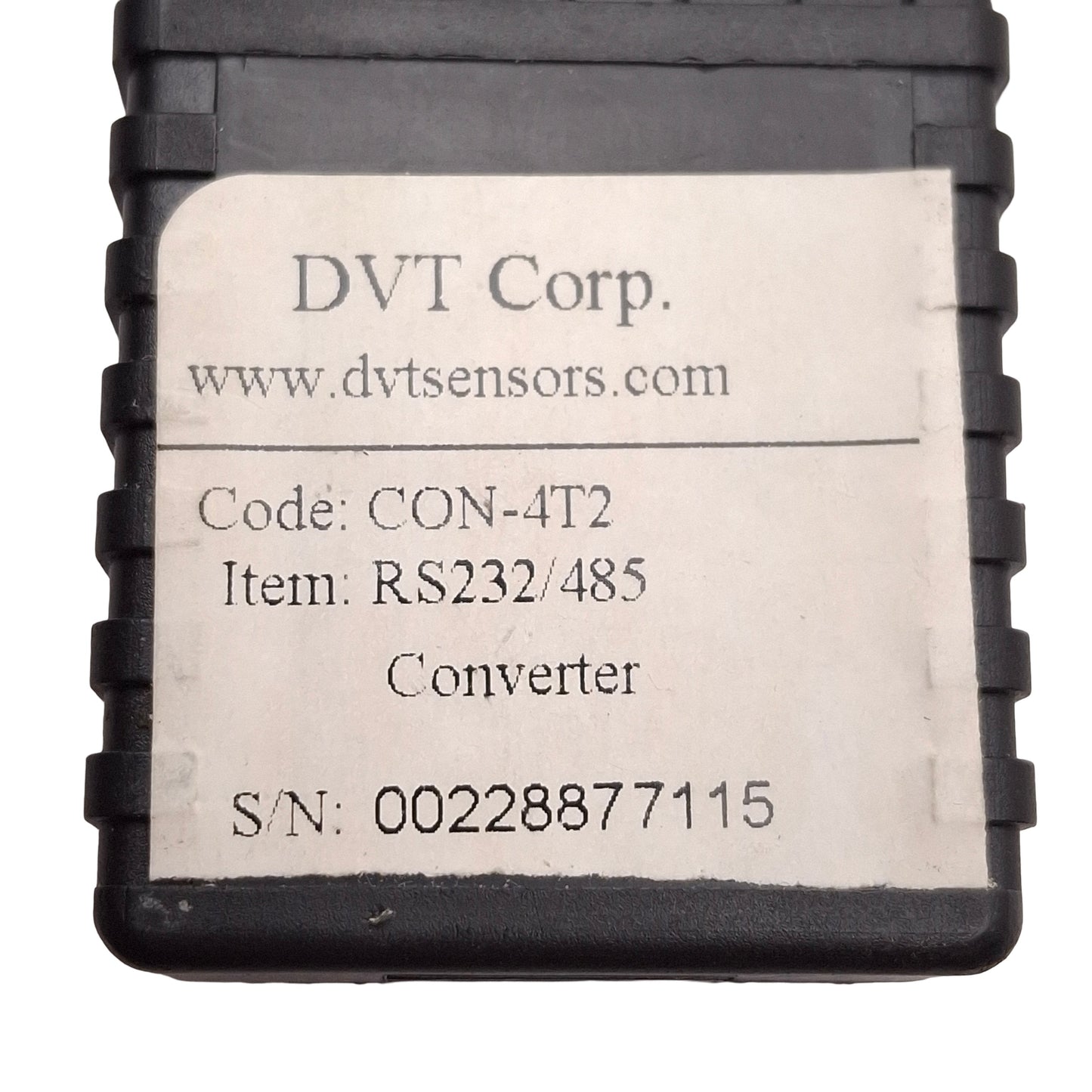 Used DVT Corp CON-4T2 RS-232 to RS-485 Converter, D-Sub 9-Pin Female to RJ-11 Port