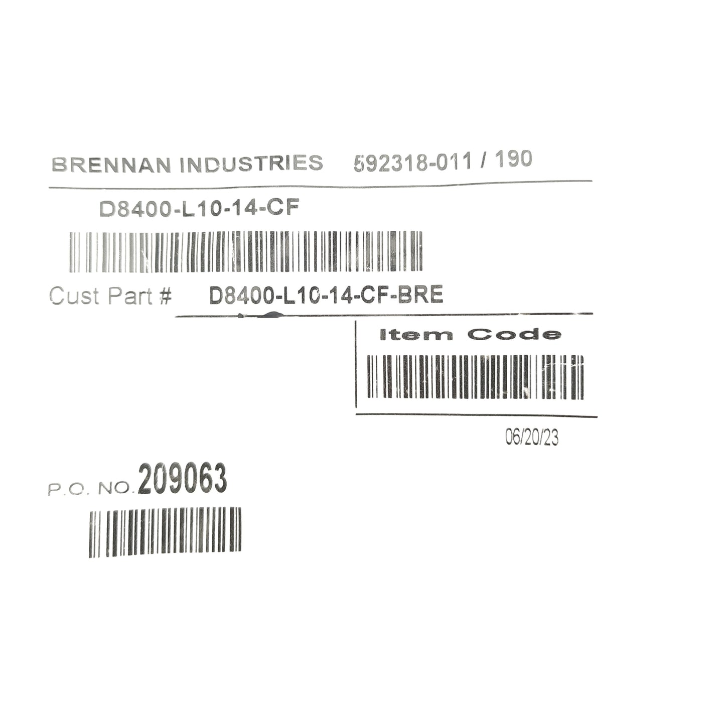 New Lot of 6 Brennan D8400-L10-14-CF DIN Straight Fitting M16x1.5 To M14x1.5 315 bar