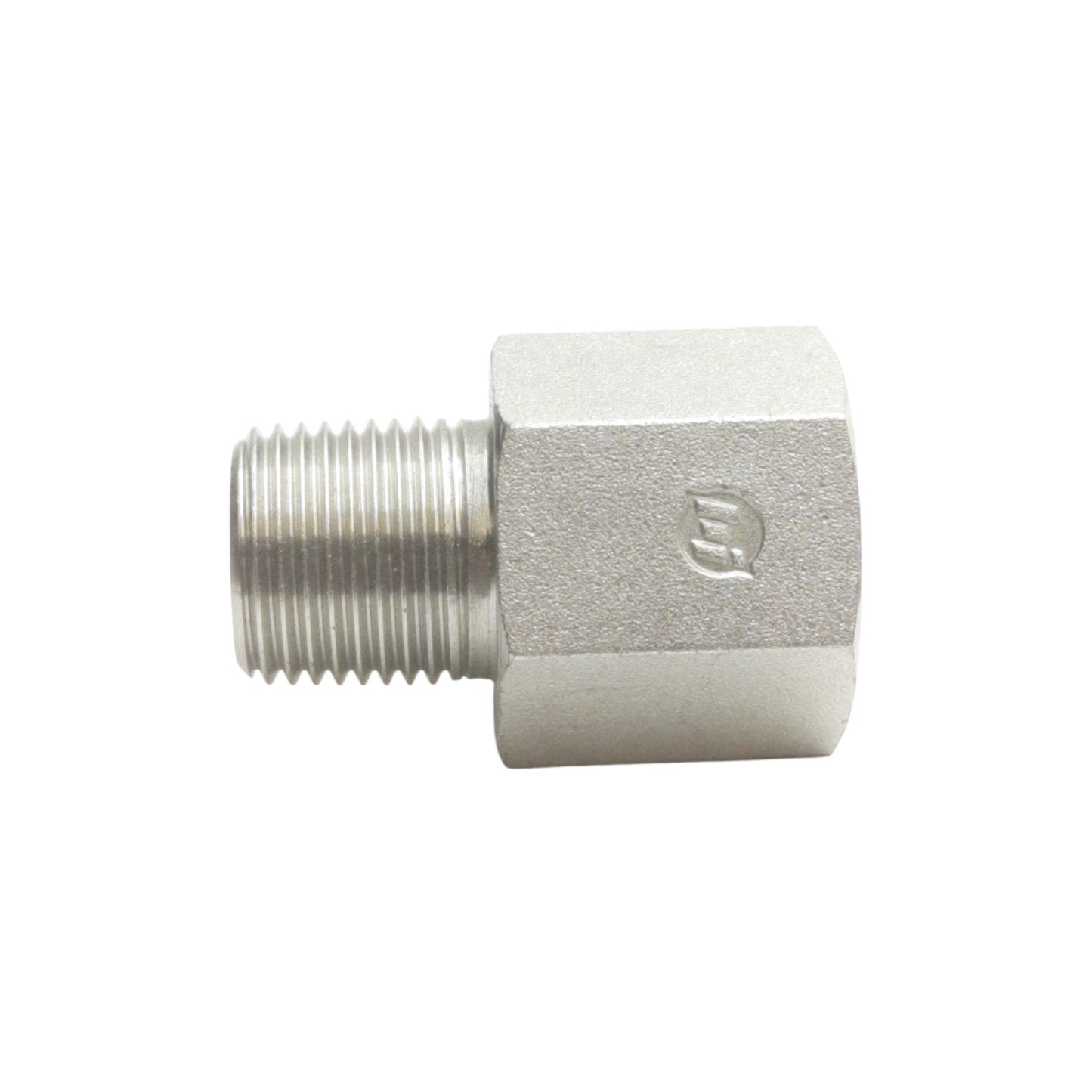 New Brennan 7040-08-08 Straight Adapter, 1/2in Female NPT, 1/2in Male BSPT, 5000PSI