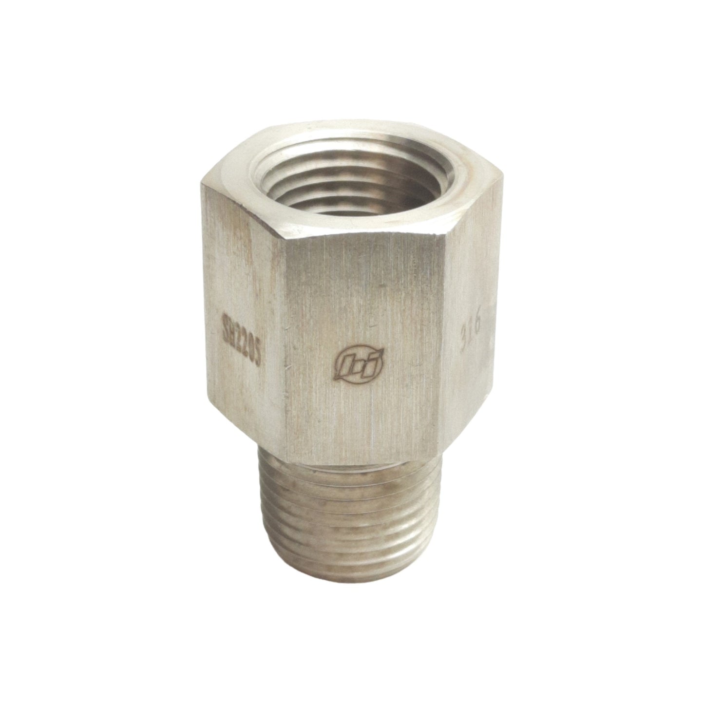 New Brennan 5405-08-08-SS Straight Adapter, 1/2" Male NPTF 1/2" Female NPTF, 5000PSI