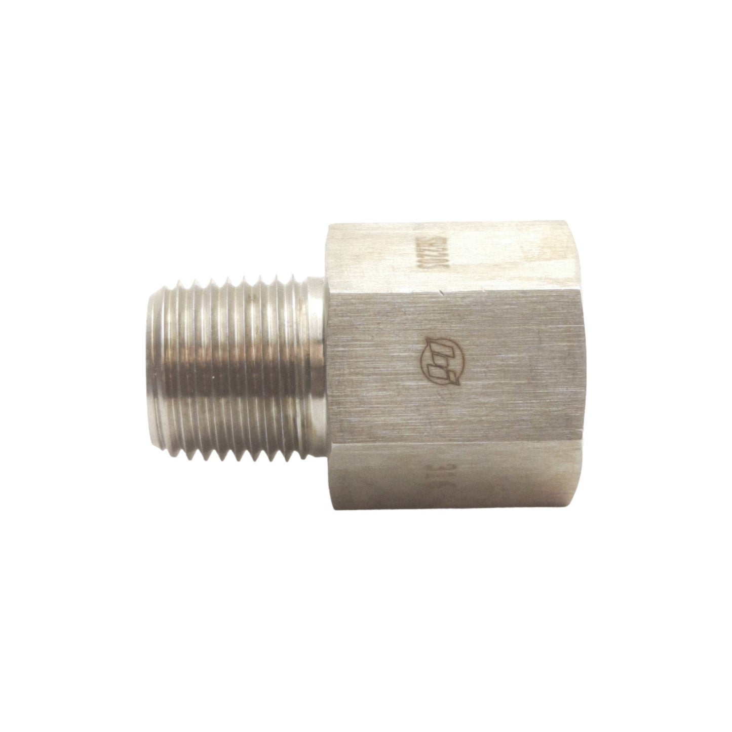 New Brennan 5405-08-08-SS Straight Adapter, 1/2" Male NPTF 1/2" Female NPTF, 5000PSI