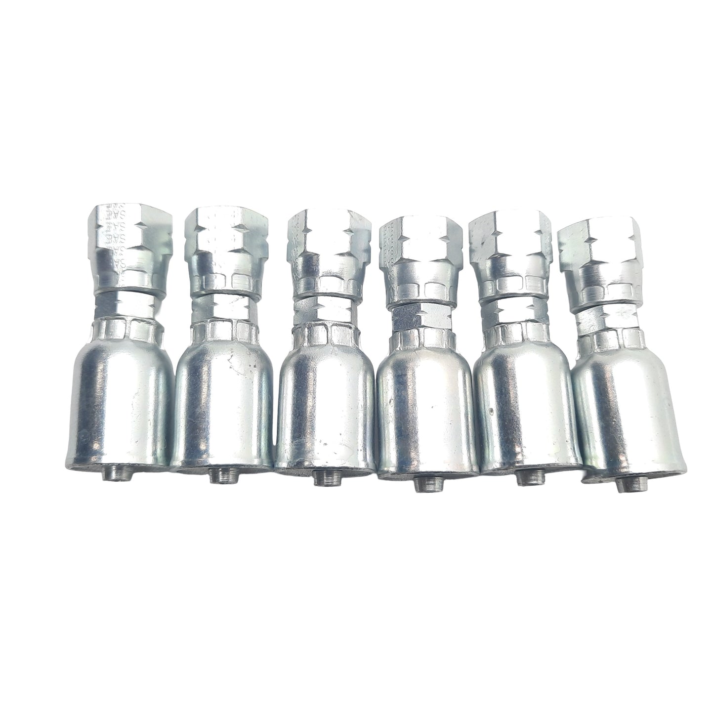 New Lot of 6 Danfoss FJ3094-0404S 1/4" Female SAE 45° Swivel To Dash -04 Crimp Fit