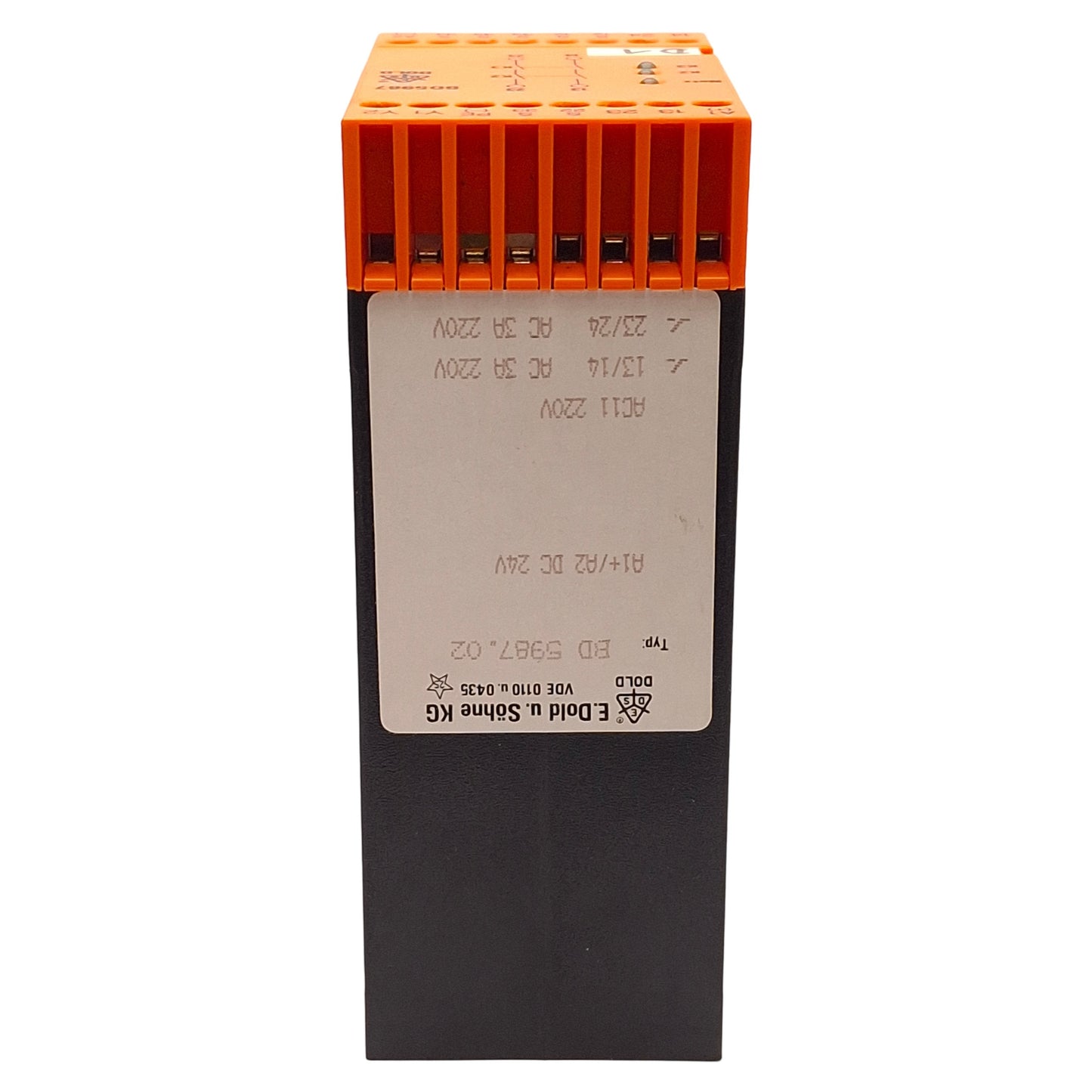 Used Dold BD 5987.02 DC24V Emergency Stop Module, 2NO 220VAC Contacts, 24VDC Control
