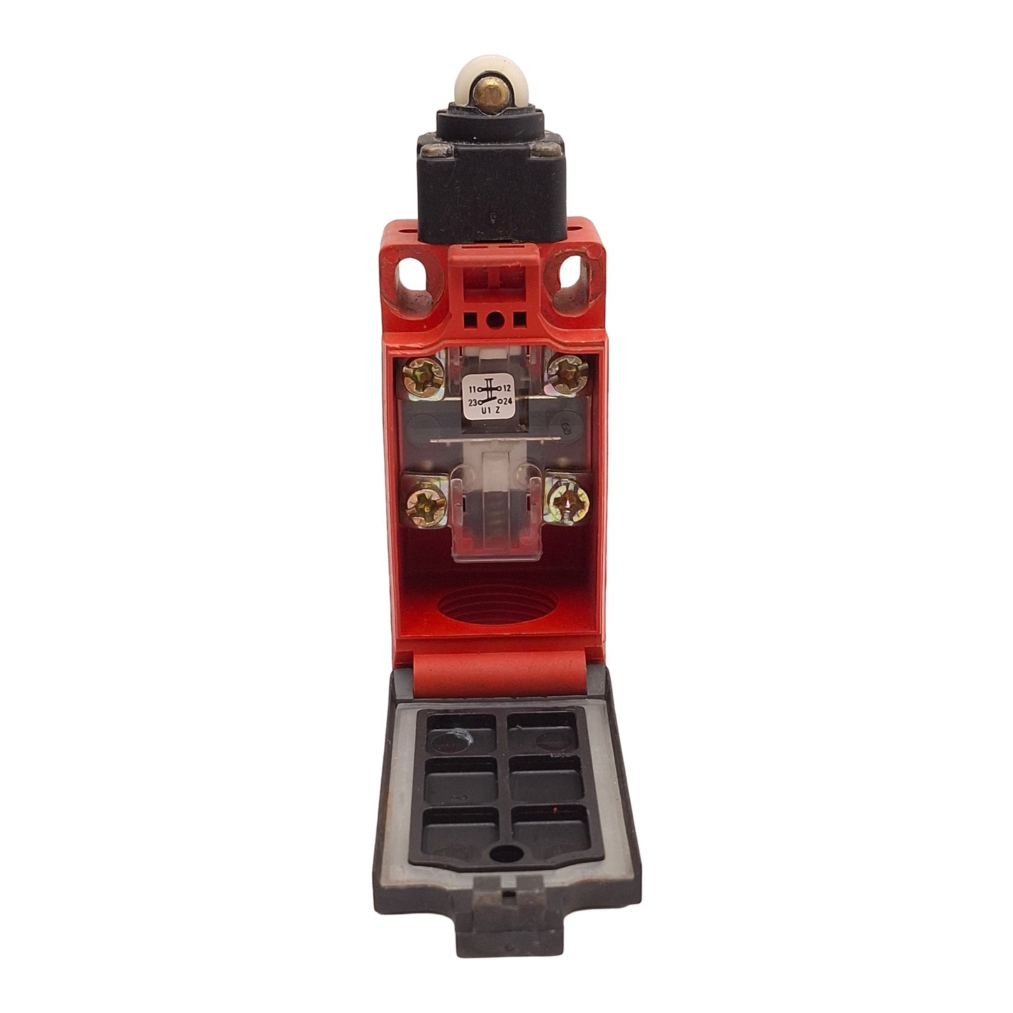 Used Bernstein I88-U1Z RIWK Roller Plunger Limit Switch, 10A 300VAC, 1NO + 1NC