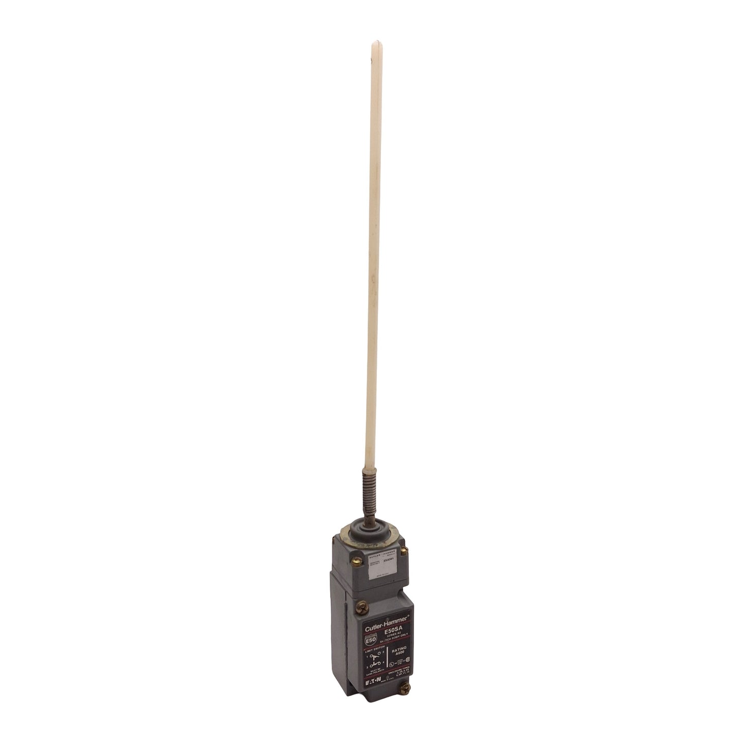 Used Cutler Hammer E50SA Wobble Head Limit Switch, 1NO+1NC SPDT, 600VAC/250VDC