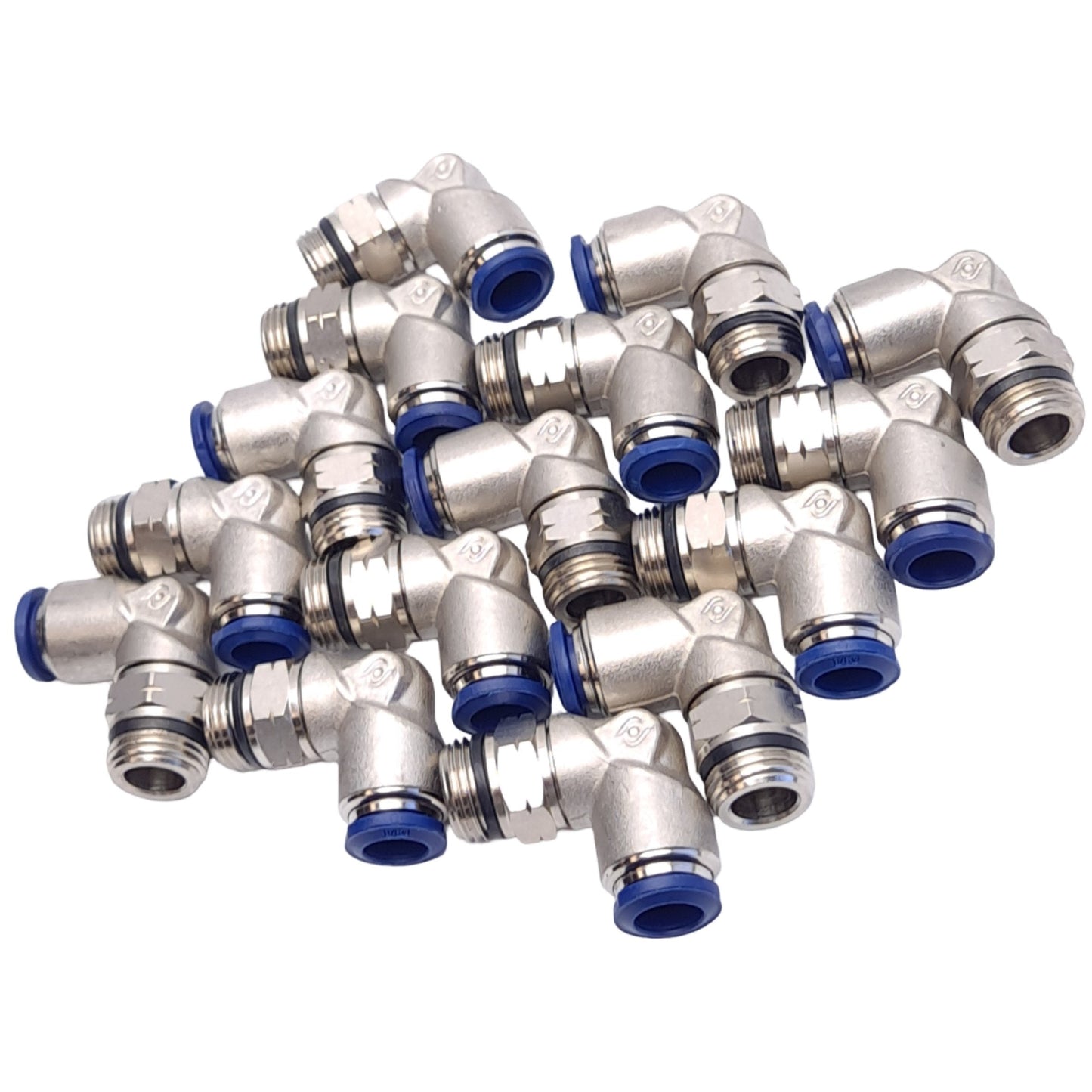 New Lot of 15 AIGNEP 87110-06-06 Pneumatic Elbow Fittings, ø3/8in One-Touch, 2.0 MPa