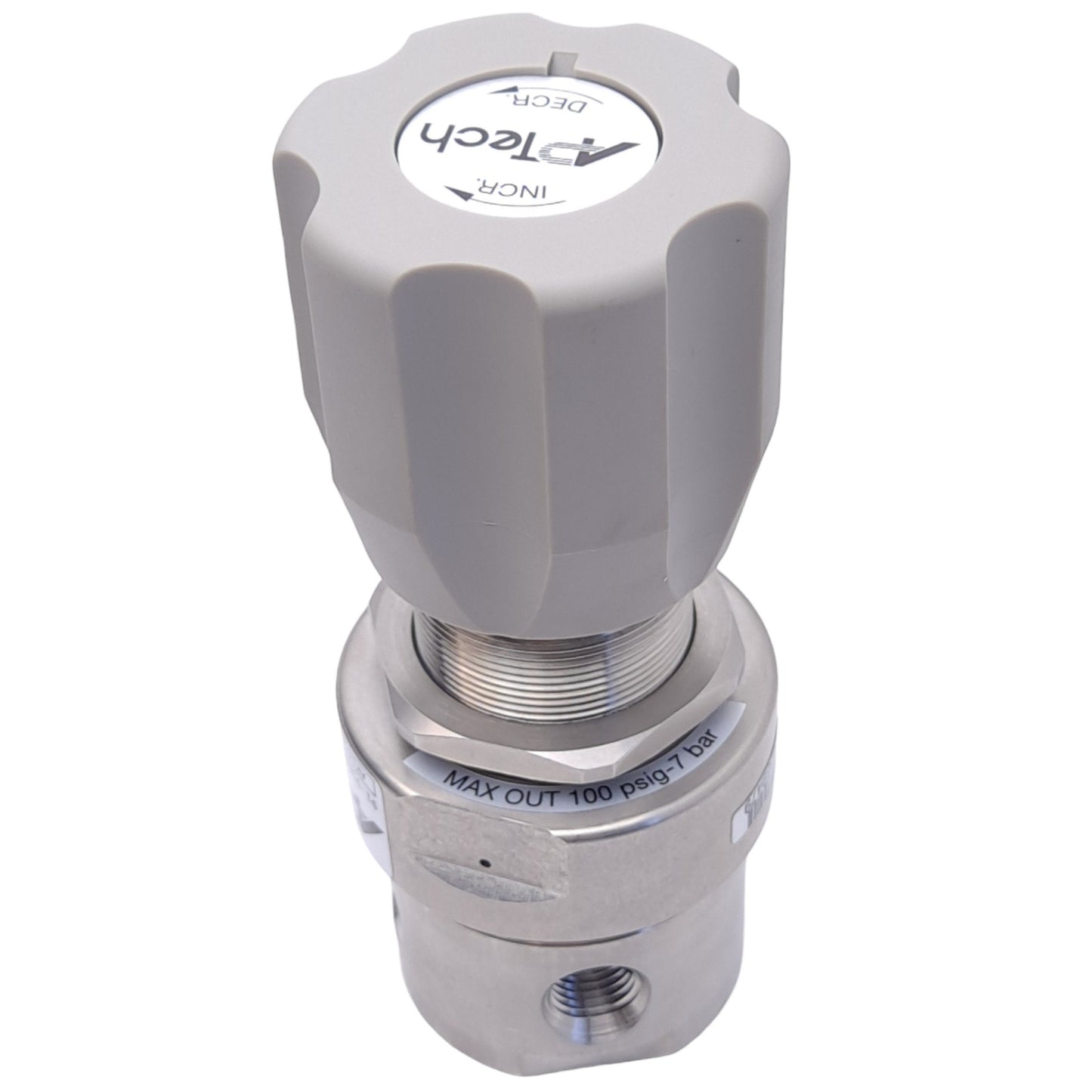 New APTech AK1010S 4PL 4400P Pressure Regulator, 1/4in NPT, 3500PSIG In, 100PSIG Out