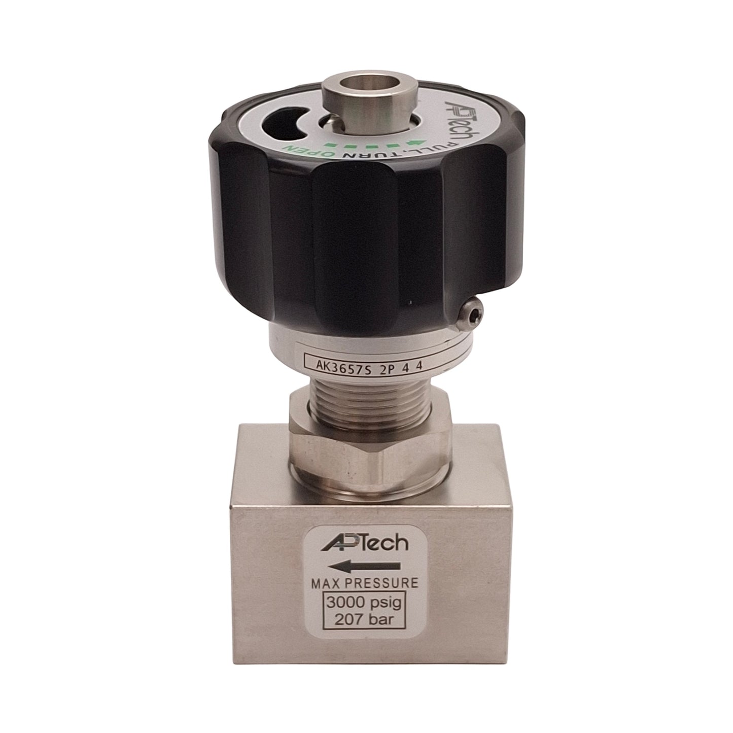 New APTech AK3657S 2P 4 4 Diaphragm Valve, 3000PSIG, SS 316L, 1/4in NPT Ports