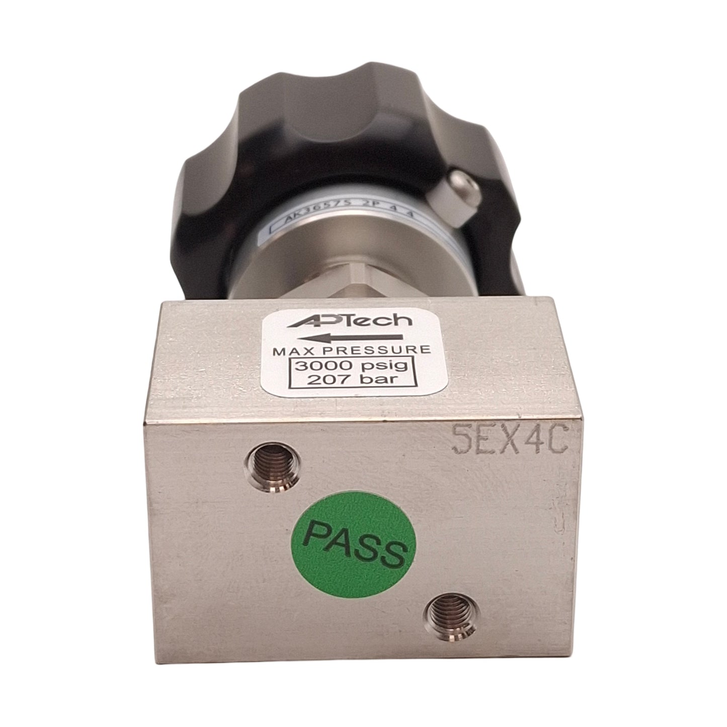 New APTech AK3657S 2P 4 4 Diaphragm Valve, 3000PSIG, SS 316L, 1/4in NPT Ports