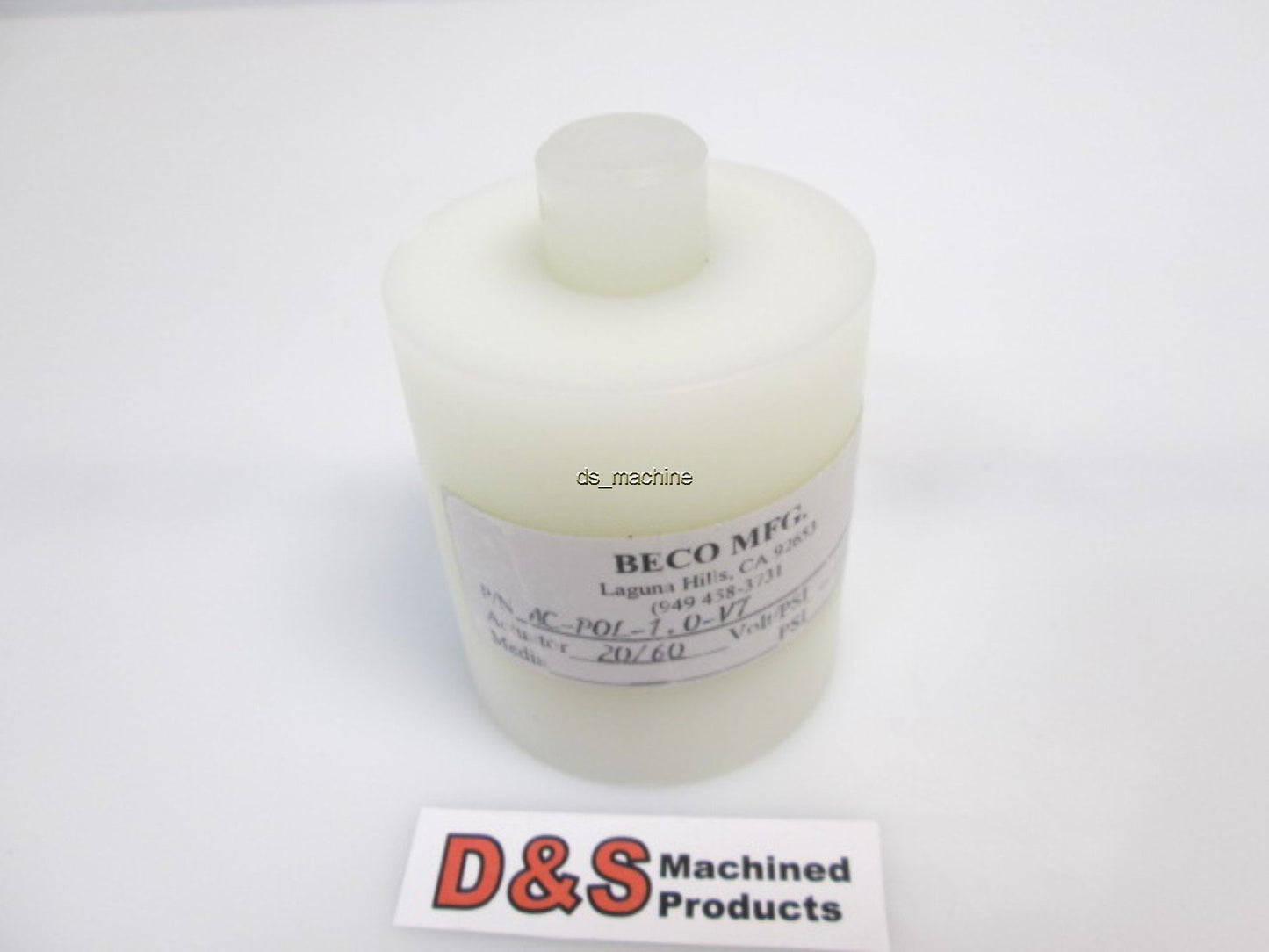 Used Beco AC-POL-1.0-VT Chemical Resistant Pneumatic Cylinder 1" Stroke