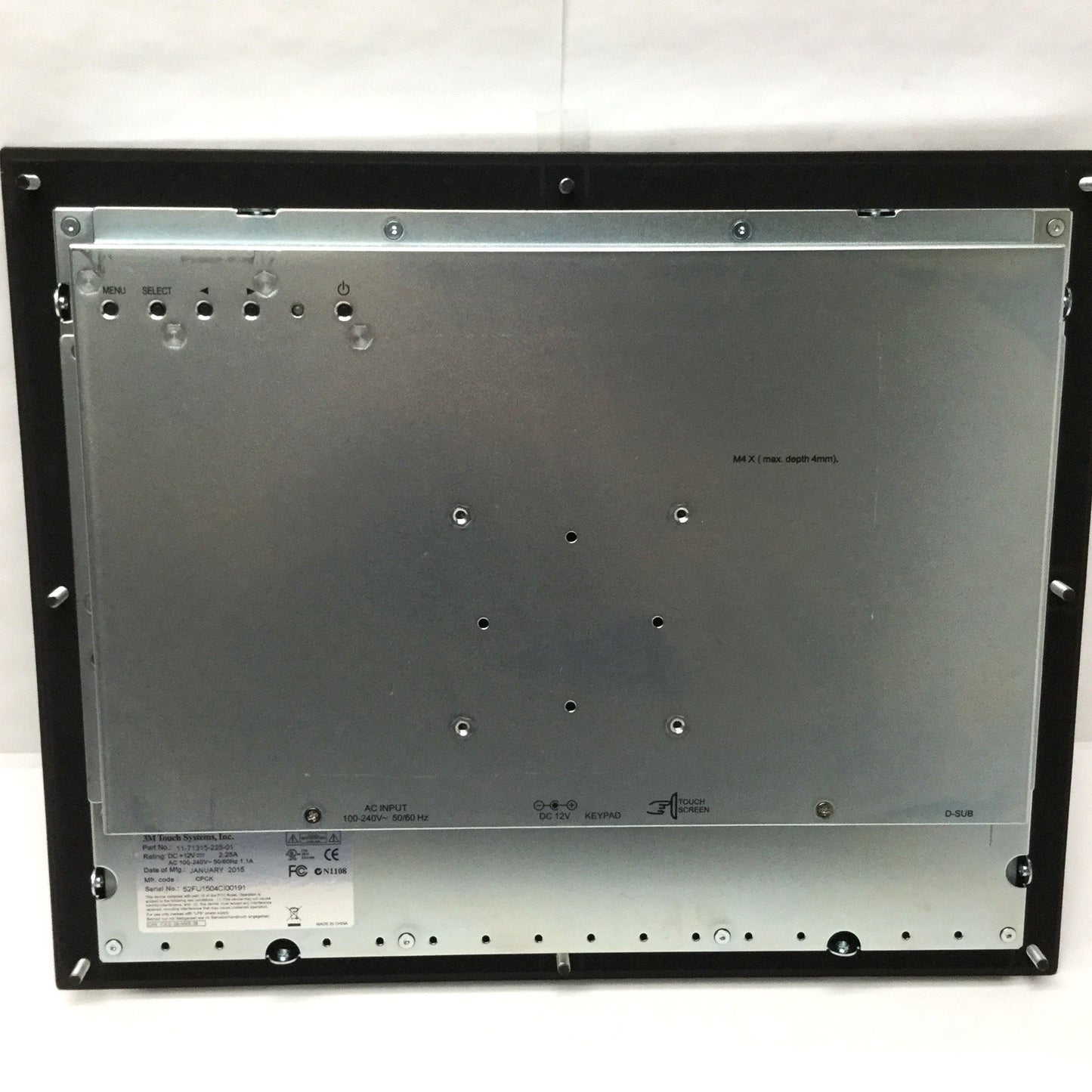 Used EXOR M10SC-F Operator Panel Display Monitor 10" Touch Screen 720x400 SVGA 24VDC