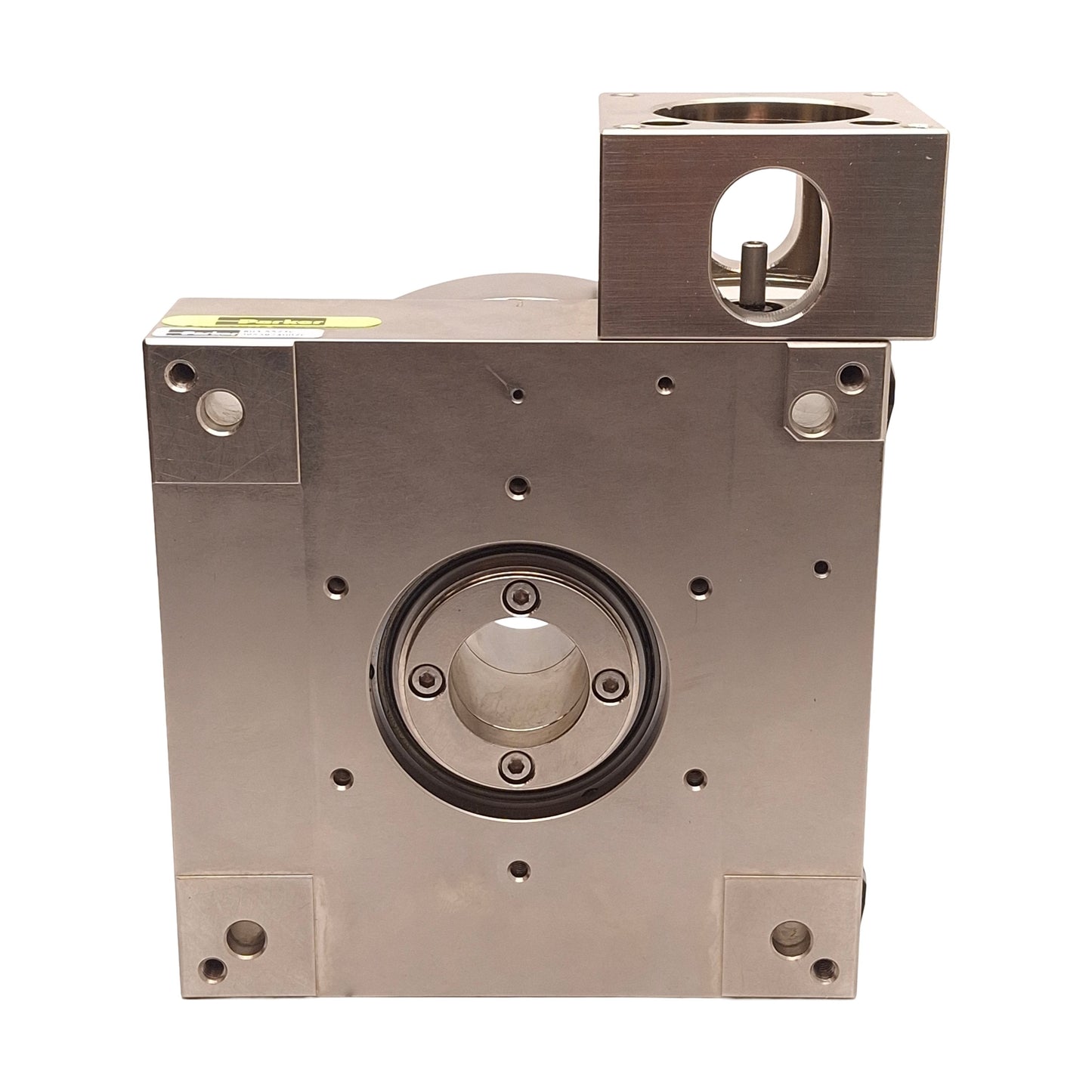 Used Parker 20502RT-ESH1C1M1E1 Rotary Actuator, ø5" Table, 90:1, NEMA 23, Zinc Plated