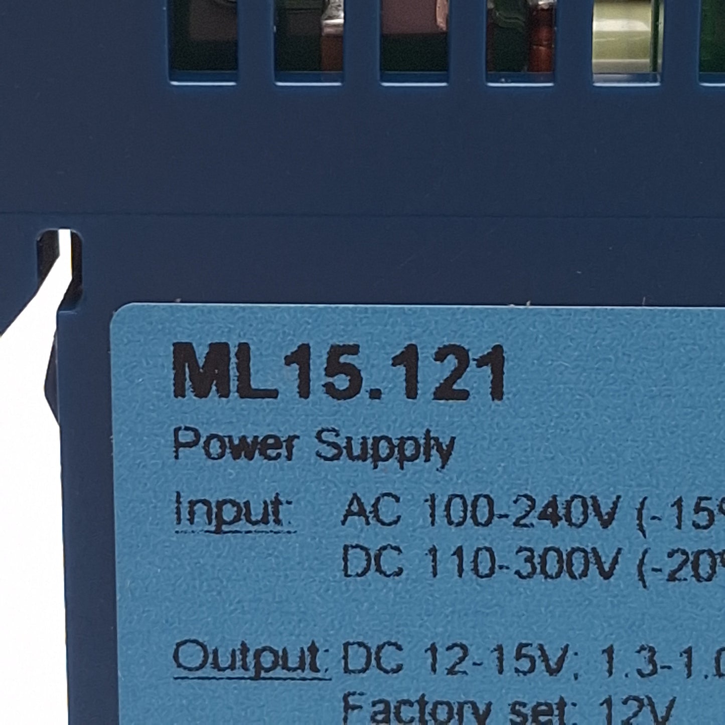 Used PULS ML15.121 PLC Power Supply, 100-240VAC / 110-300VDC In, 12-15VDC Out, 15W