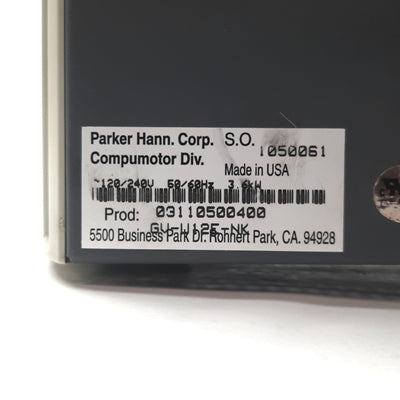 Used Parker GV-U12E-NK Gemini Servo Motor Drive 1-Axis 170/340VDC 12A Bus 120/240VAC