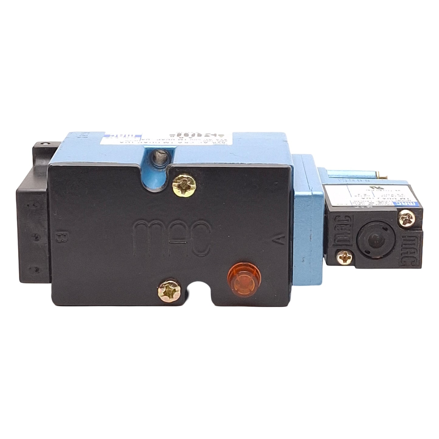 Used MAC 82A-AC-000-TM-DDAP-1DA Solenoid Valve, 4-Port 2-Way, 25-150PSI, 24VDC Coil