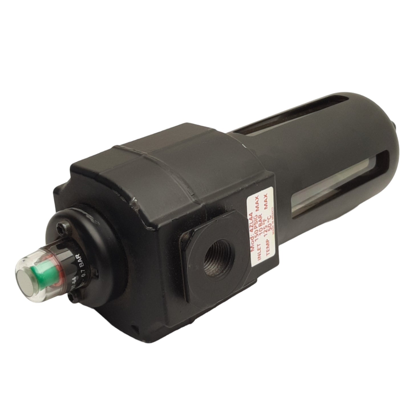 Used Dayton 4ZL44 Coalescing Pneumatic Oil Filter Body 3/8in NPT, 150psig *No Element