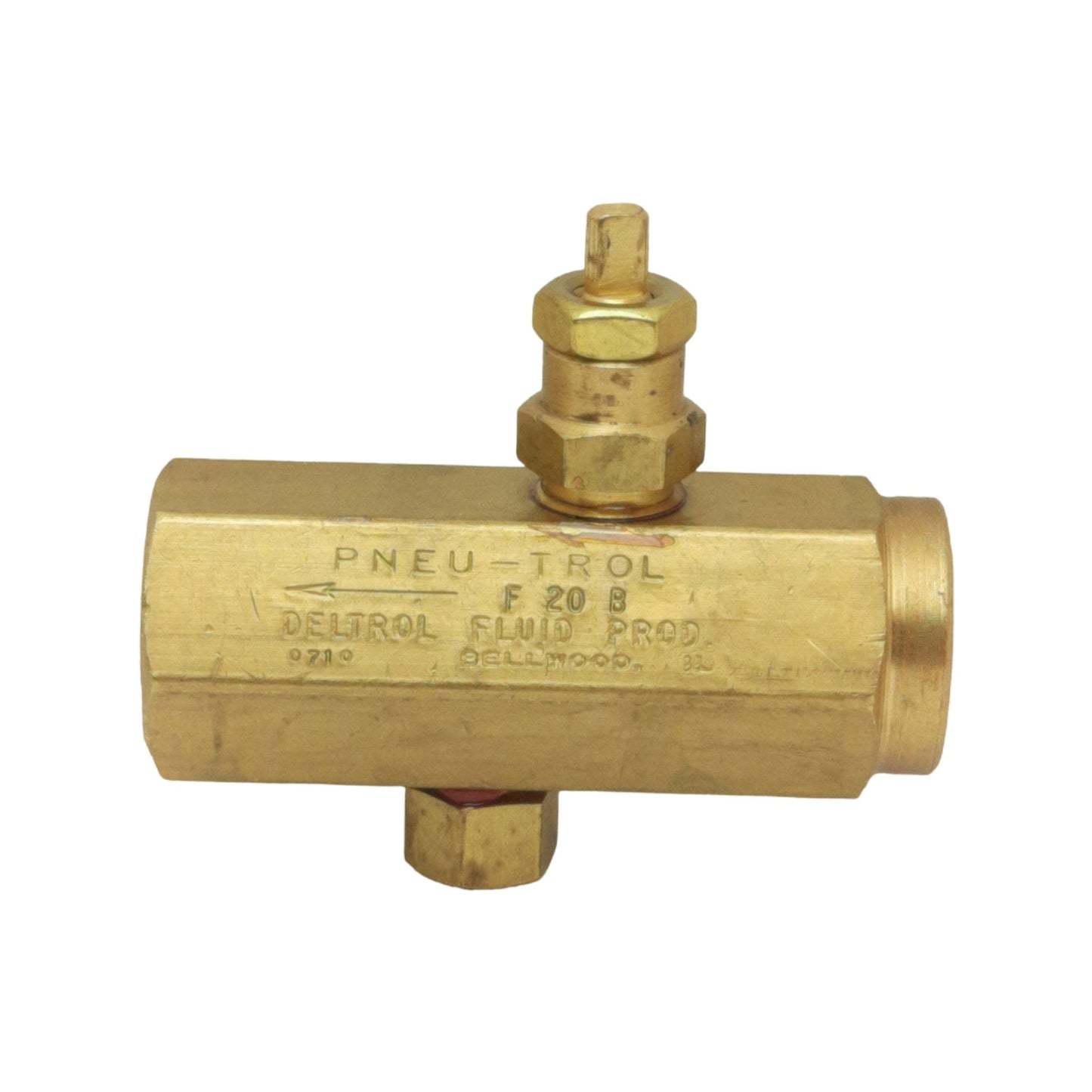 New Deltrol F20B Inline Flow Control Valve 2000psi, 1/4in x 1/4in Female NPTF, 3gpm