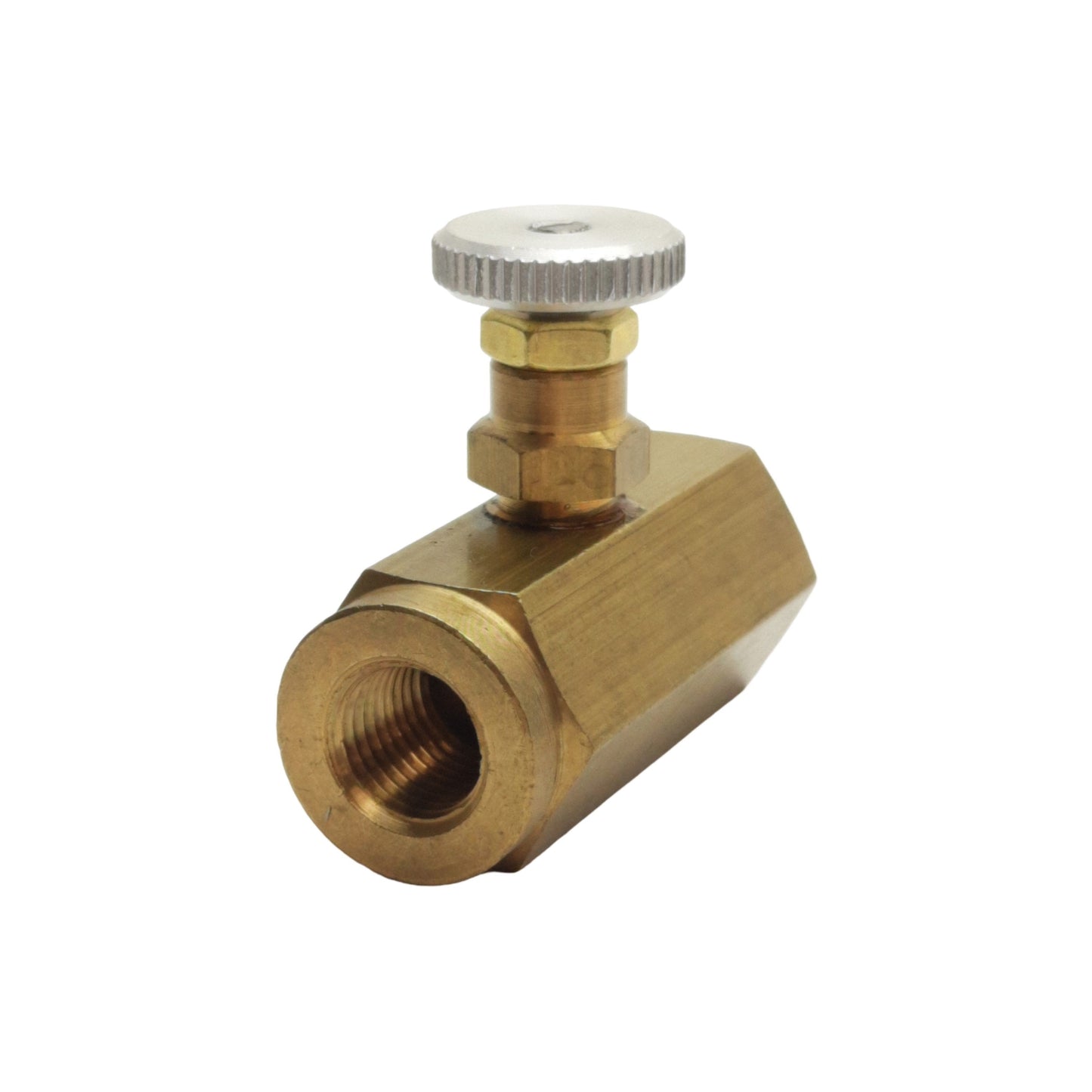 New Deltrol N20BK Brass Needle Valve 2000psi, 1/4in x 1/4in Female NPTF, 7gpm