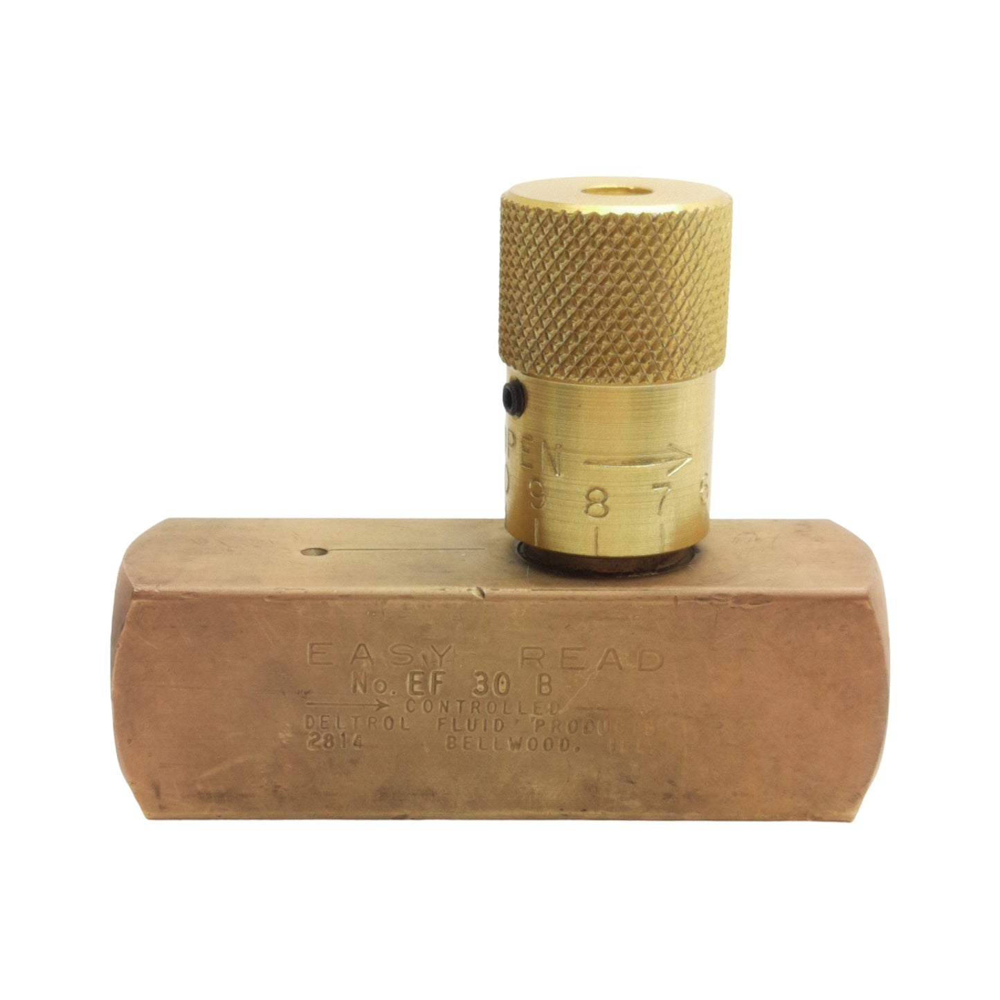 New Deltrol EF30B Flow Control Valve 2000psi, 1/2in x 1/2in Female NPTF, 12gpm