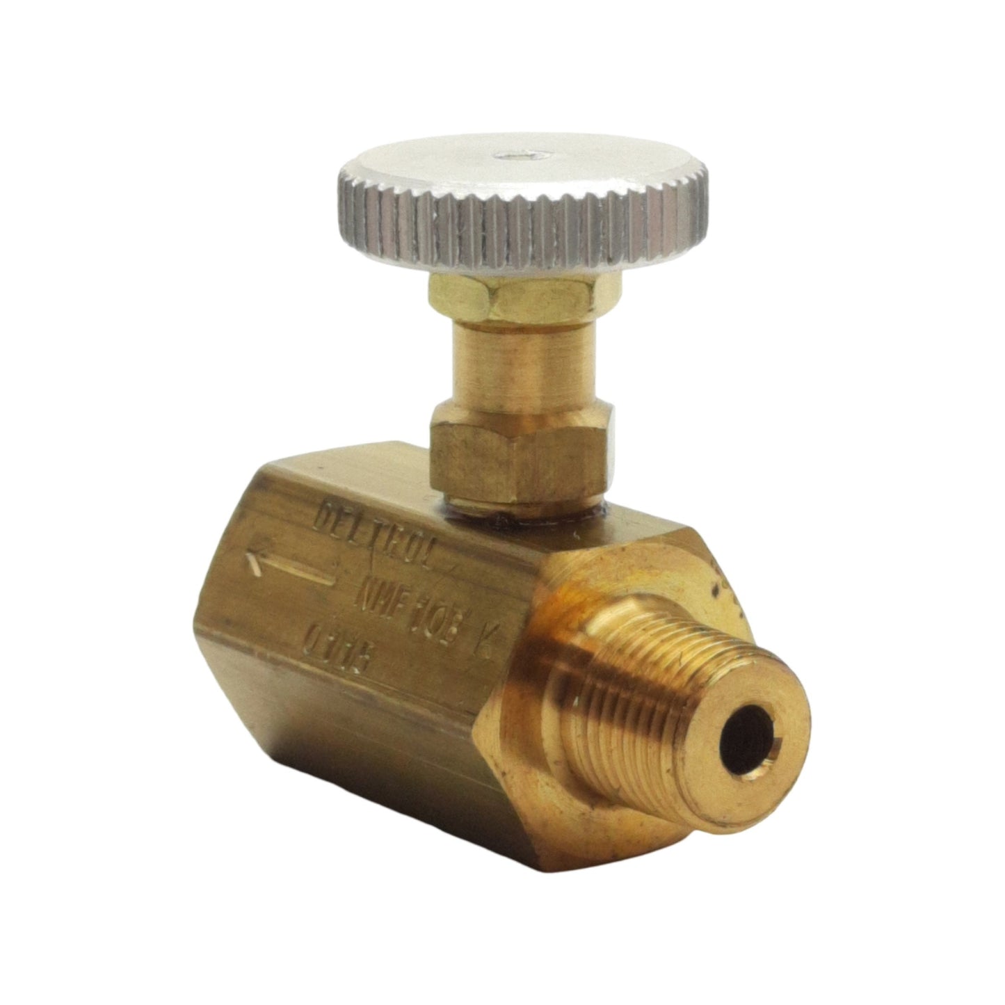 New Lot of 2 Deltrol NMF10BK Needle Valve 2000psi, 1/8in Male & Female NPTF, 3.2gpm