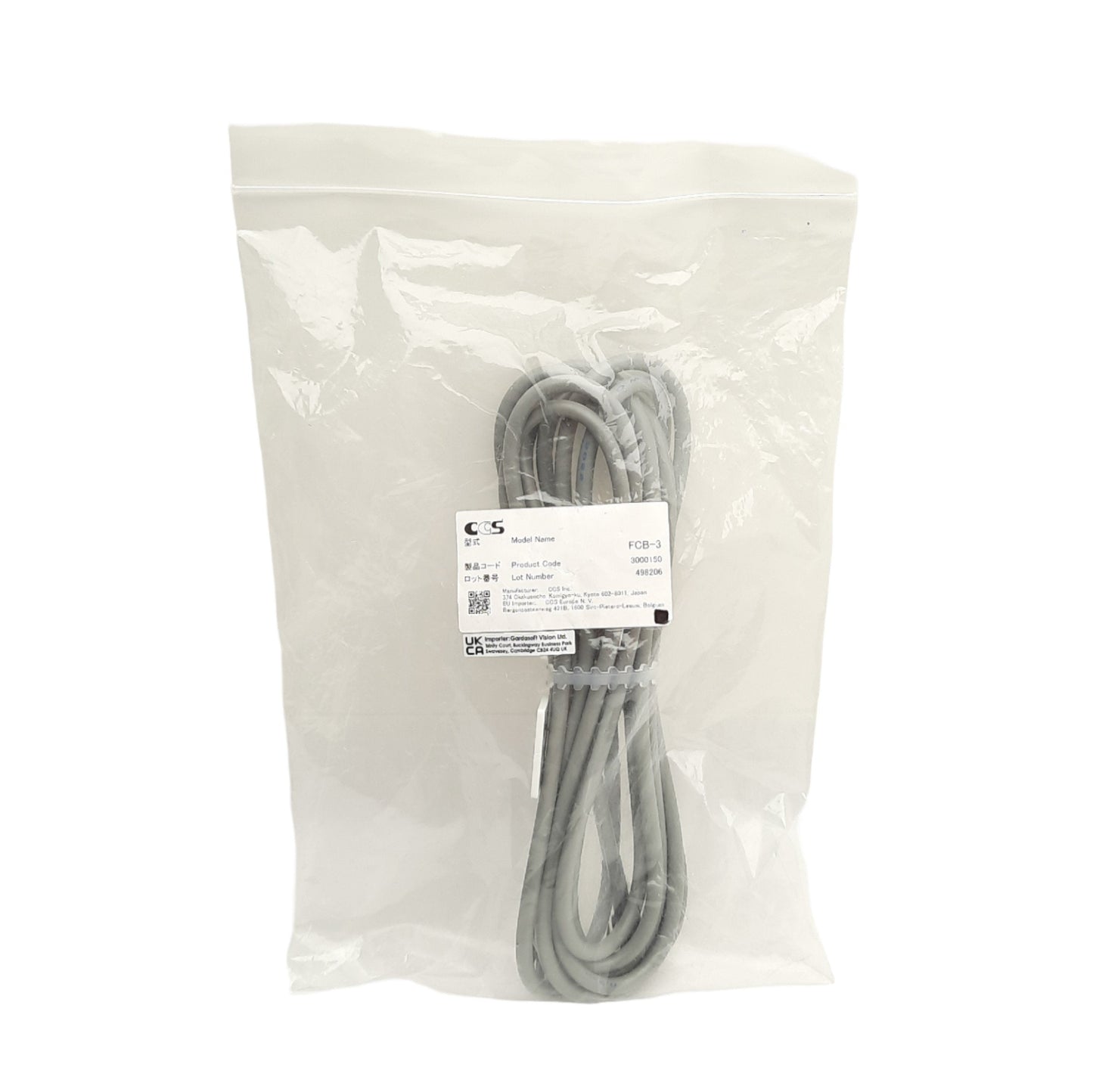 New CCS FCB-3 Extension LED Light Cable, 24V 3-Pin SM Connector, 3 Meter Length