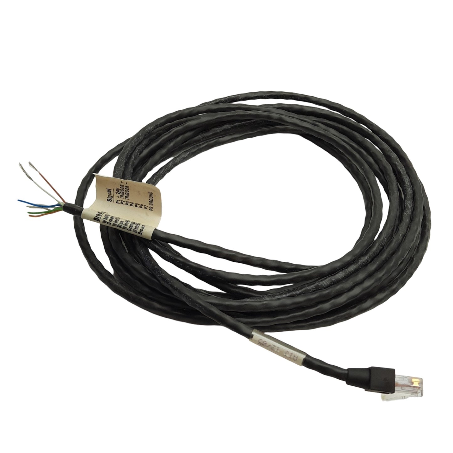 Used Cognex 300-0340-15 In-Sight 1000 Breakout Cable, RJ45 to Leads, 15ft Length