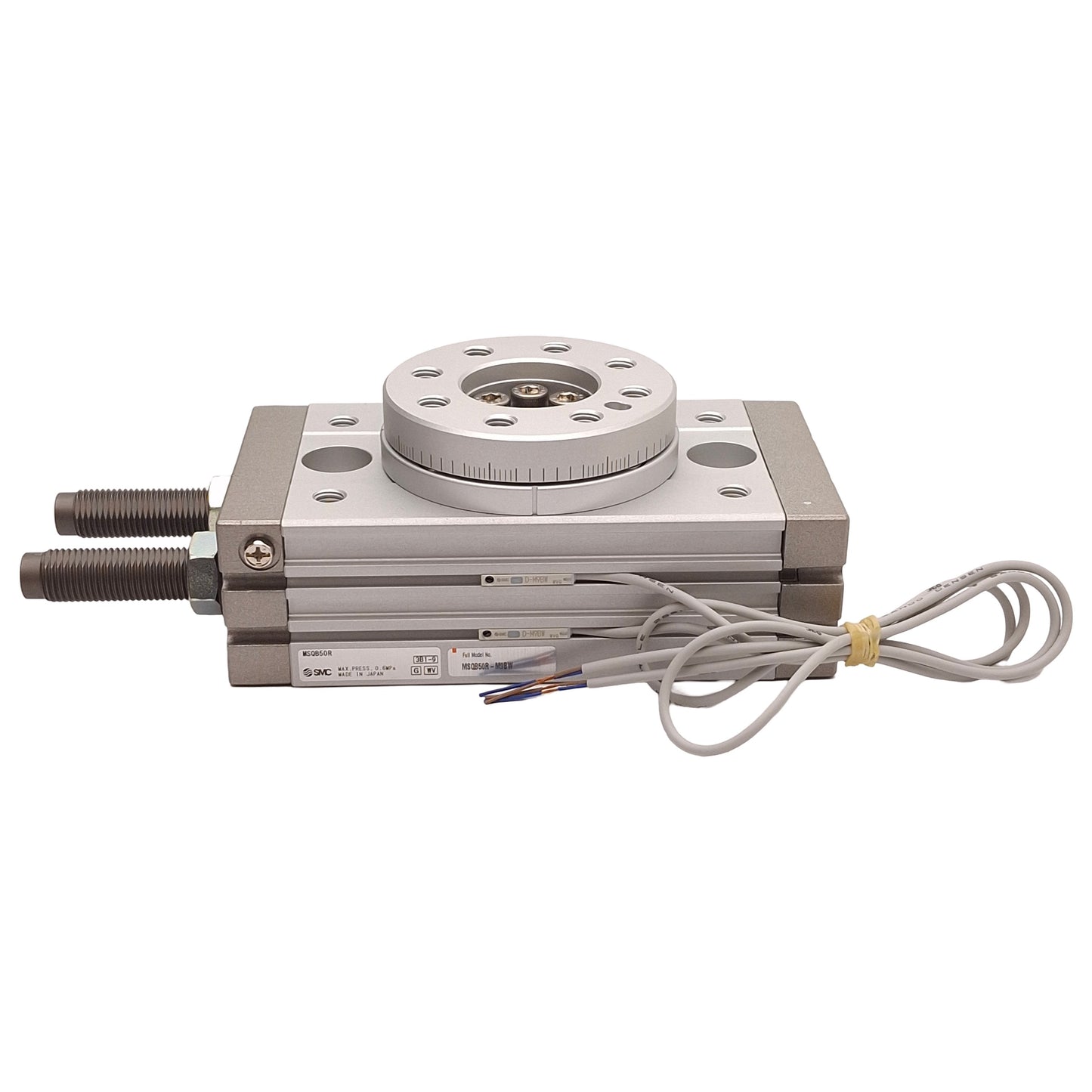 New SMC MSQB50R-M9BW Pneumatic Rotary Table, 0-190°, ø50mm Bore, 0.1-0.6MPa, Rc1/8