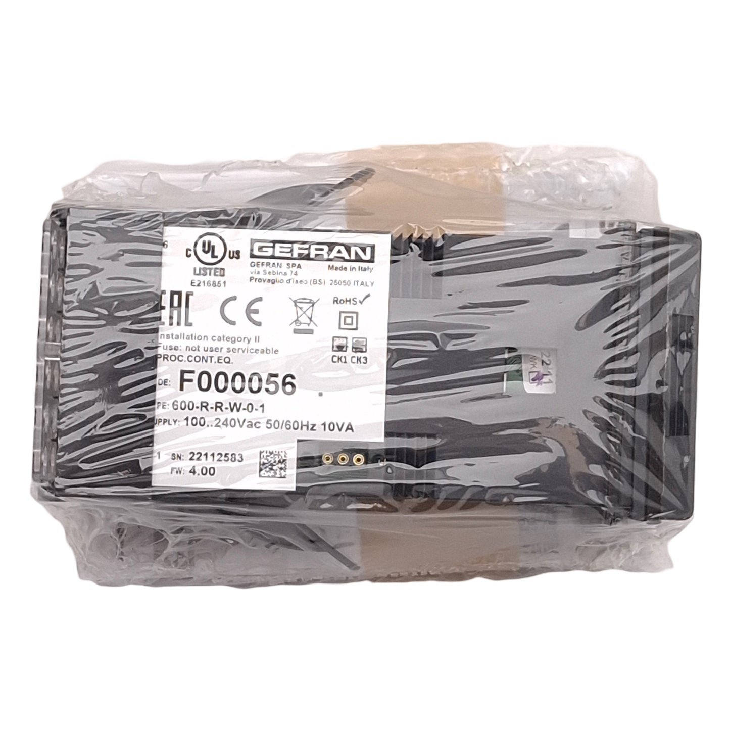 New Gefran F000056 PID Controller 100-240VAC Supply, 5A 250VAC/30VAC Relay, 1/16 DIN