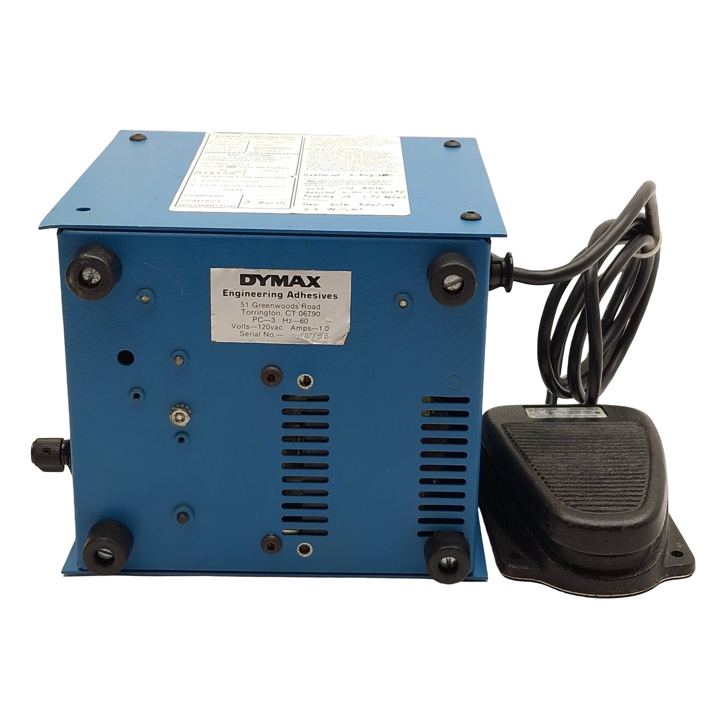 Used Dymax PC-3 Light-Welder UV Curing Light Source w/ Foot Switch 120VAC 1A, 50W
