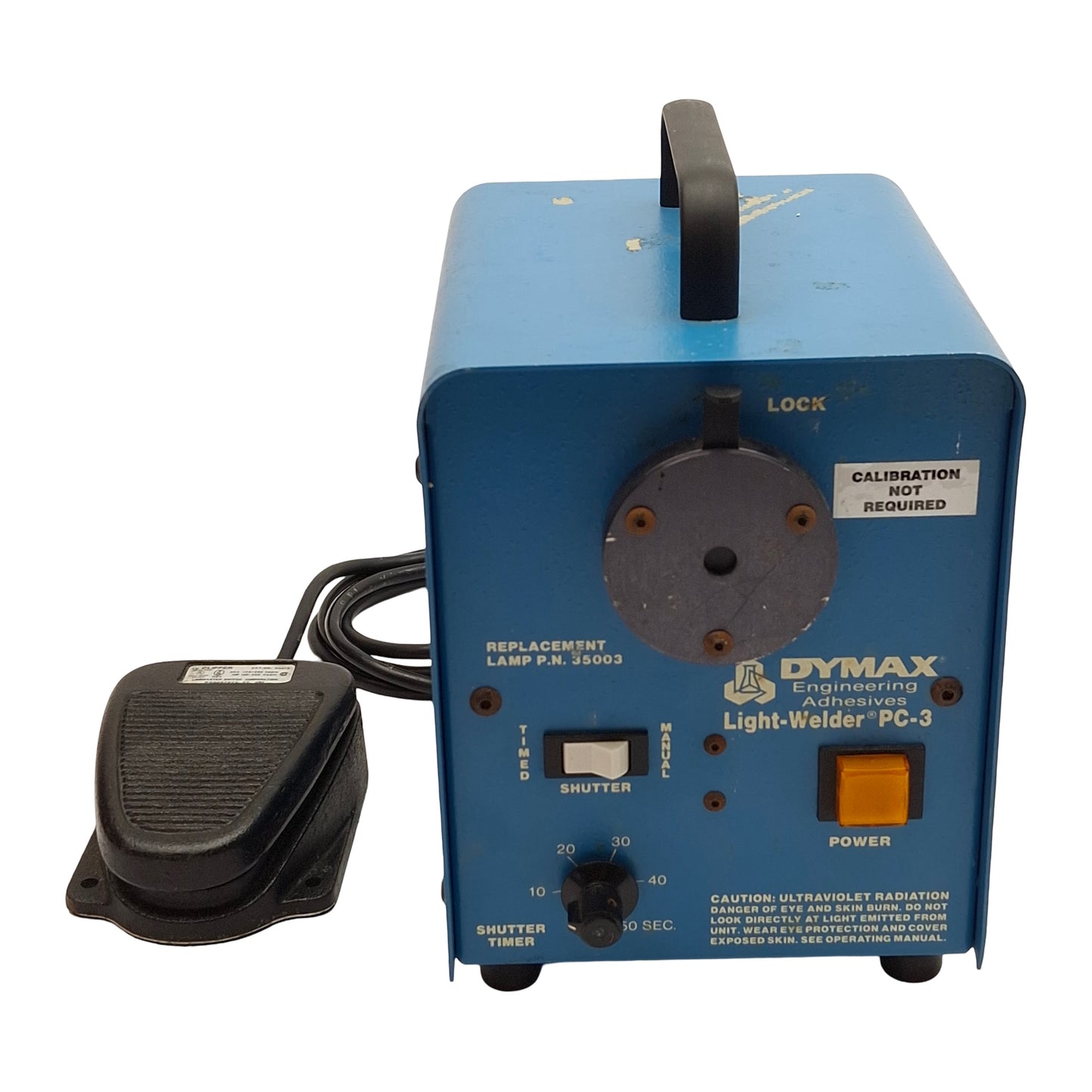Used Dymax PC-3 Light-Welder UV Curing Light Source w/ Foot Switch 120VAC 1A, 50W