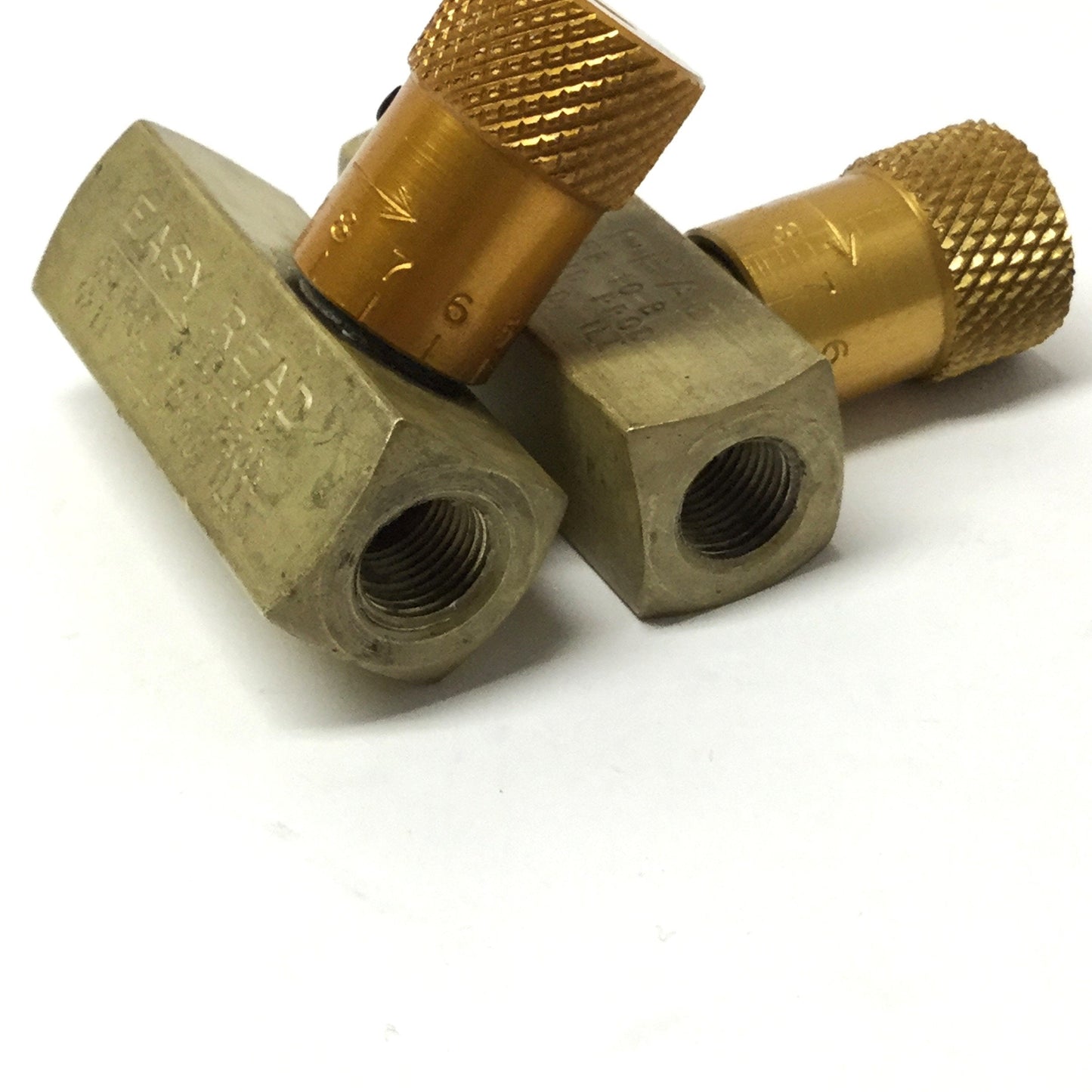 Used Lot of 2 Deltrol EF10B Easy Read Flow Control Valves 1/8" NPT, 2000psi Max, 3gpm