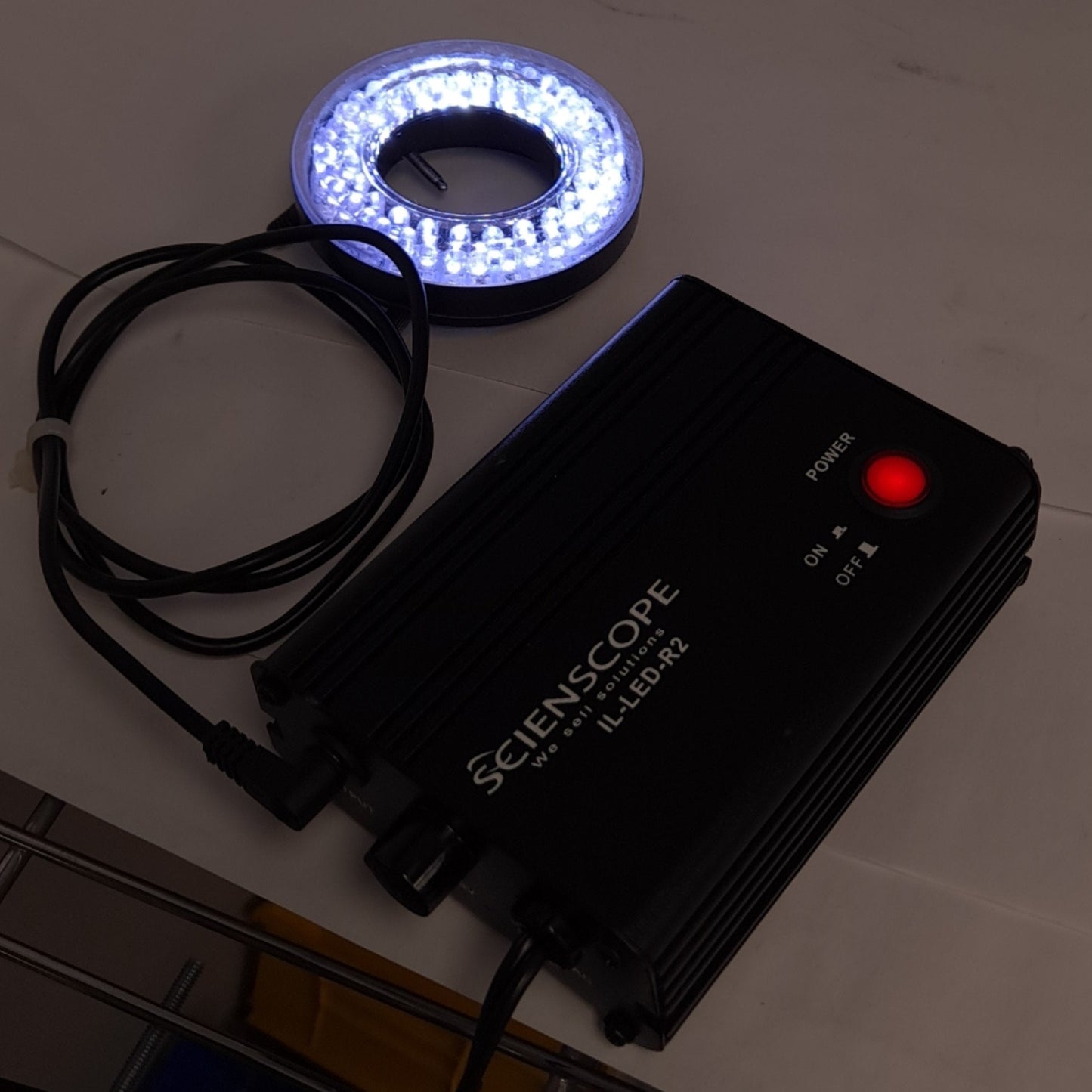 Used Scienscope IL-LED-R2 Dimming LED Ring Light w/ Power Supply, ø2.3in, 90-265 VAC