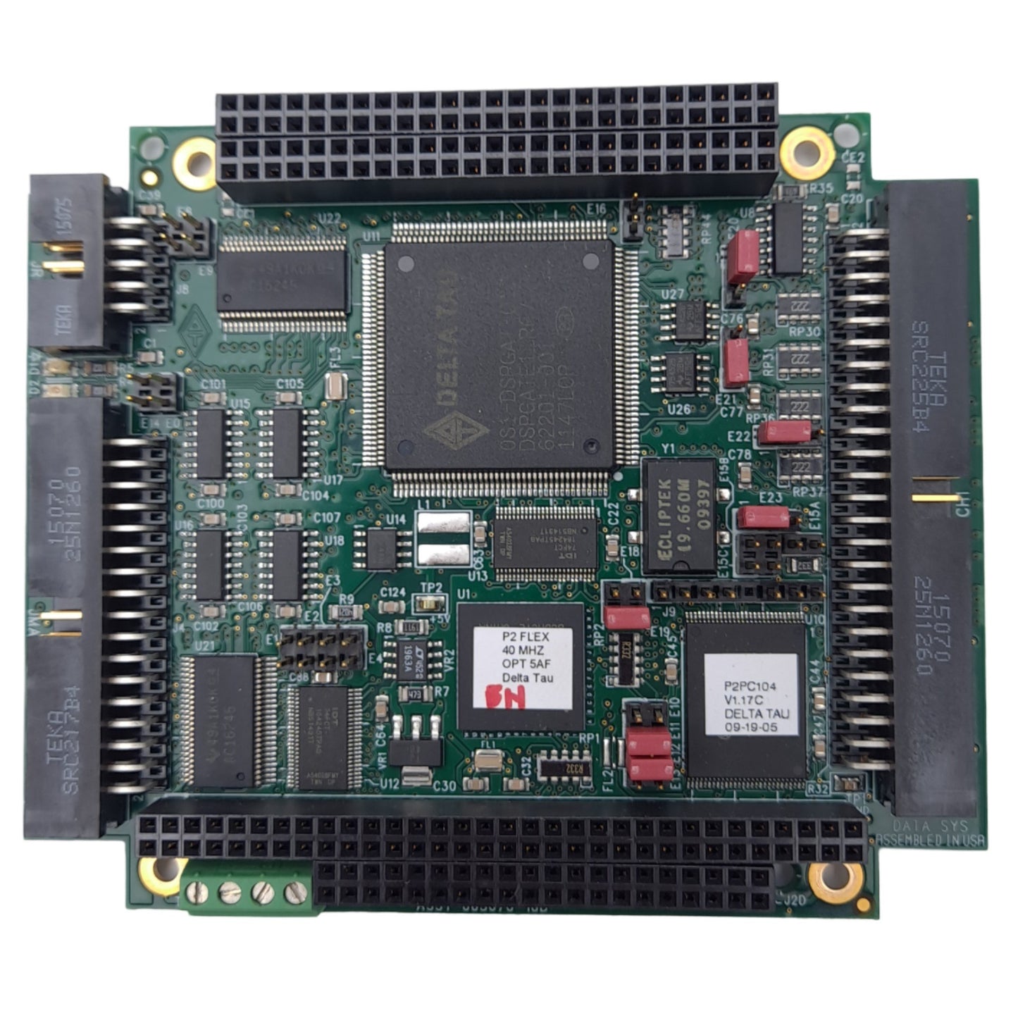 Used Delta Tau PMAC2A-PC/104 Servo Controller Card, 40MHz, 4-Axis, 50-Pin/34-Pin
