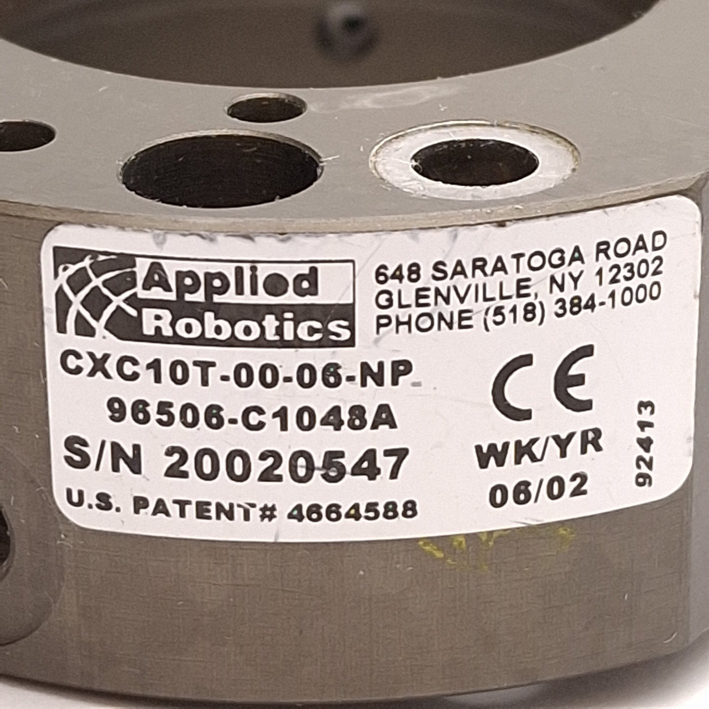 Used Applied Robotics CXC10T-00-06-NP XChange CXC10 Tool Adapter Unit, M5 Ports