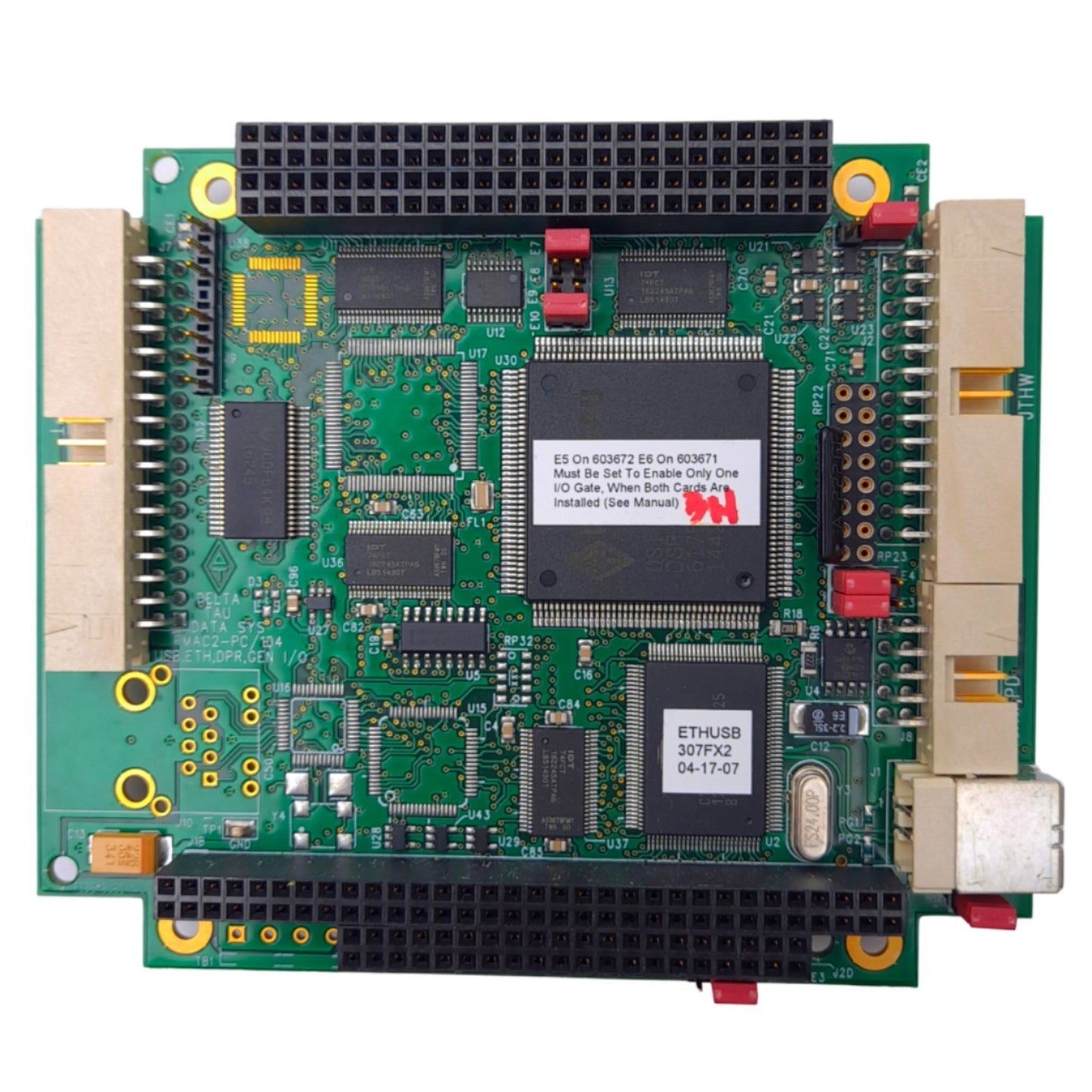 Used Delta Tau PMAC2-PC/104 603672-10A USB,ETH,DPR,GEN I/O Multi Axis Control Board