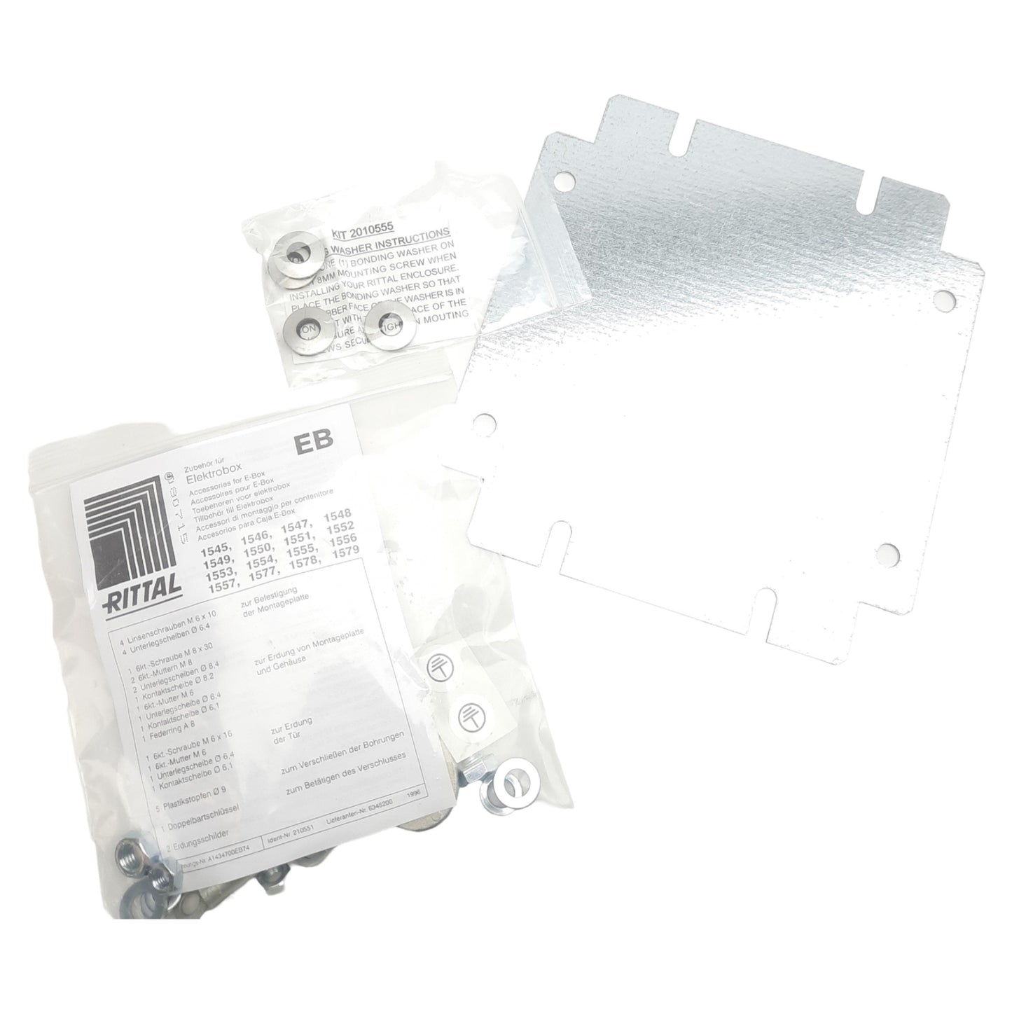 New Rittal JB 8018.123 Carbon Steel Junction Box Enclosure, 150mm x 200mm x 150mm