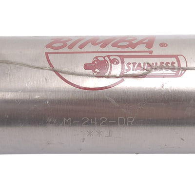 New Bimba M-242-DP Pneumatic Cylinder, ø1-3/4in Bore, 2in Stroke, 1/4in NPT, 250psi