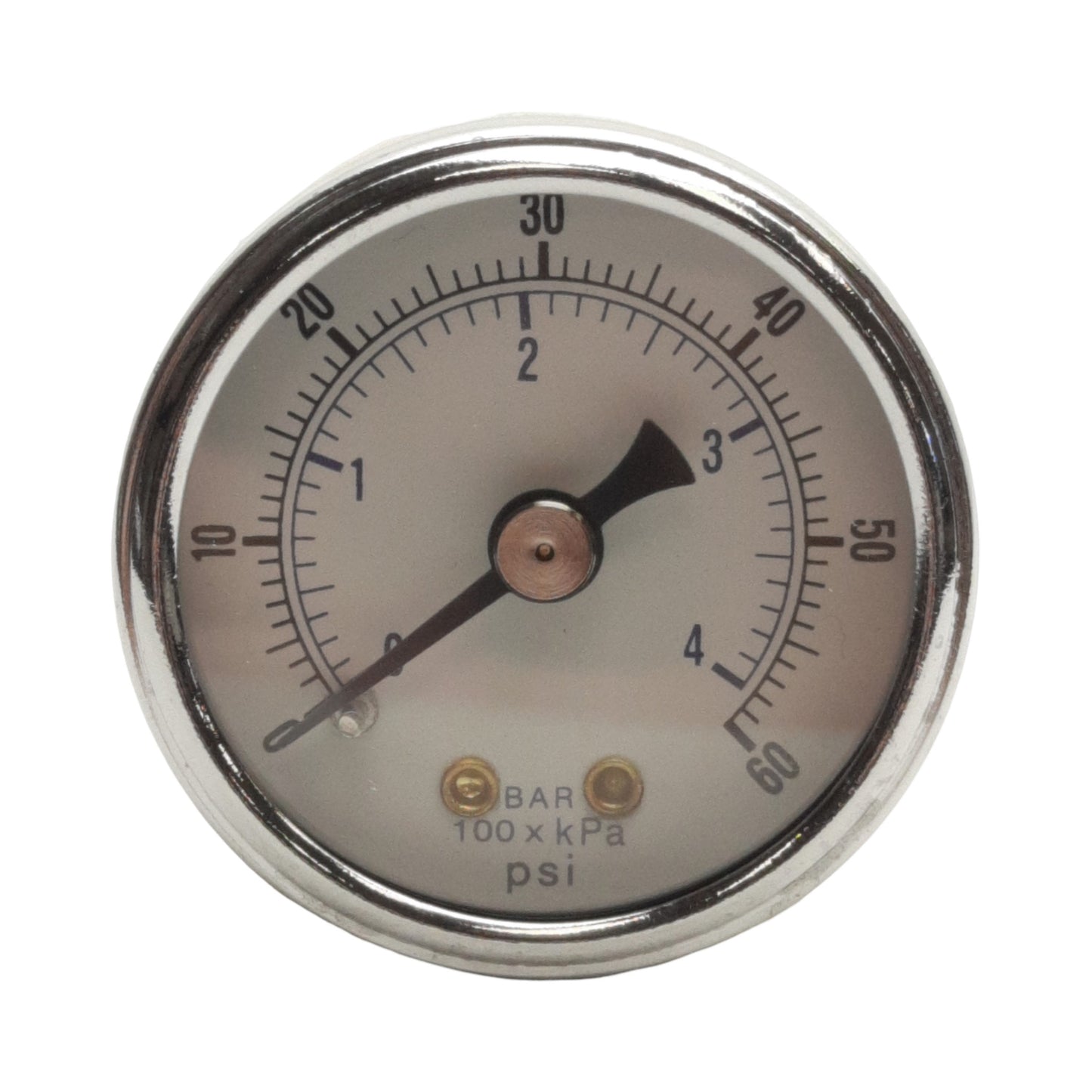New Lot of 3 UCI SAD1501-60 Pressure Gauge, ø1.50in, 0-60psi, 0-4BAR, 1/8in NPT