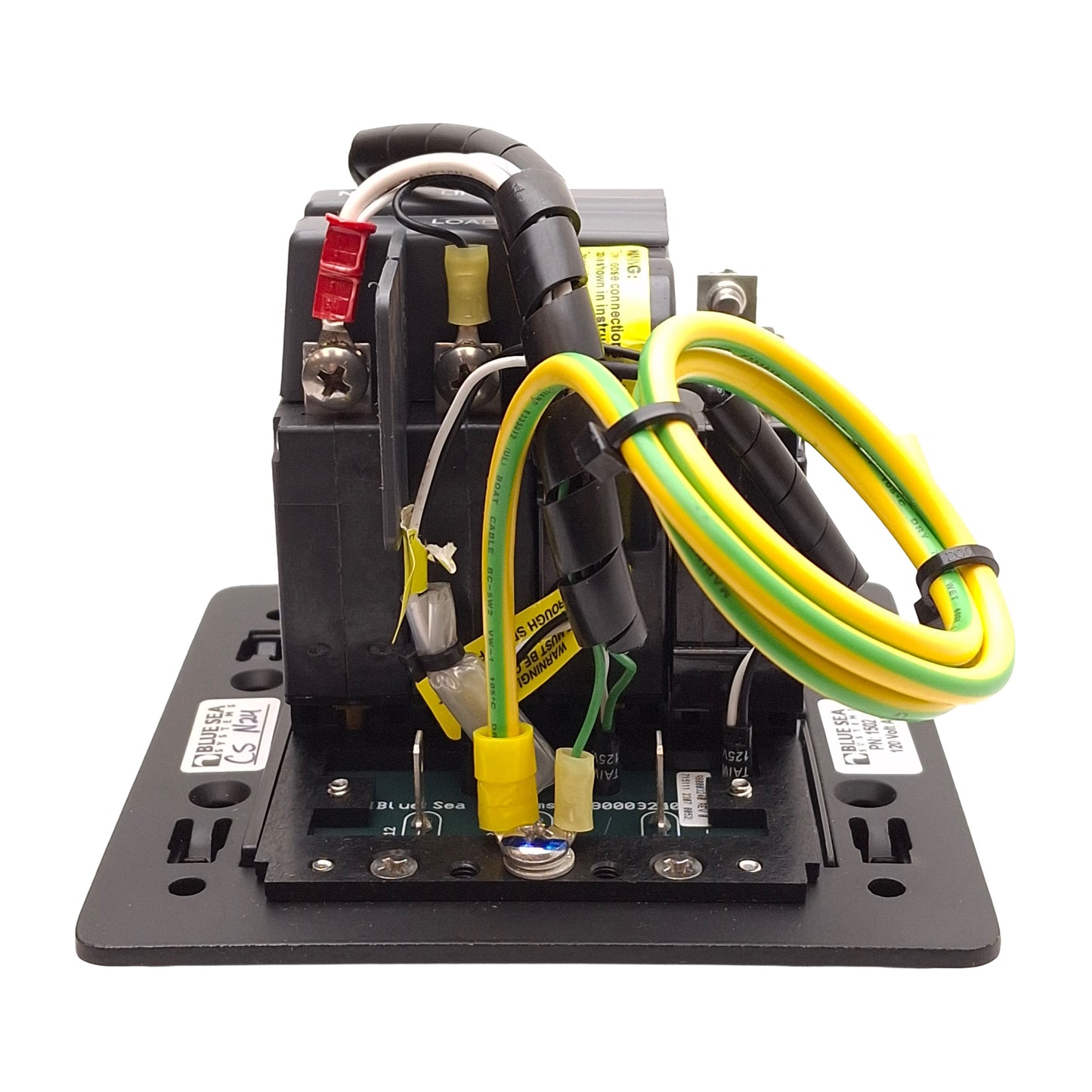 Used Blue Sea 1502 ELCI Main Circuit Breaker Panel, 2P + 1, 120VAC, 30A Main, 15A Aux