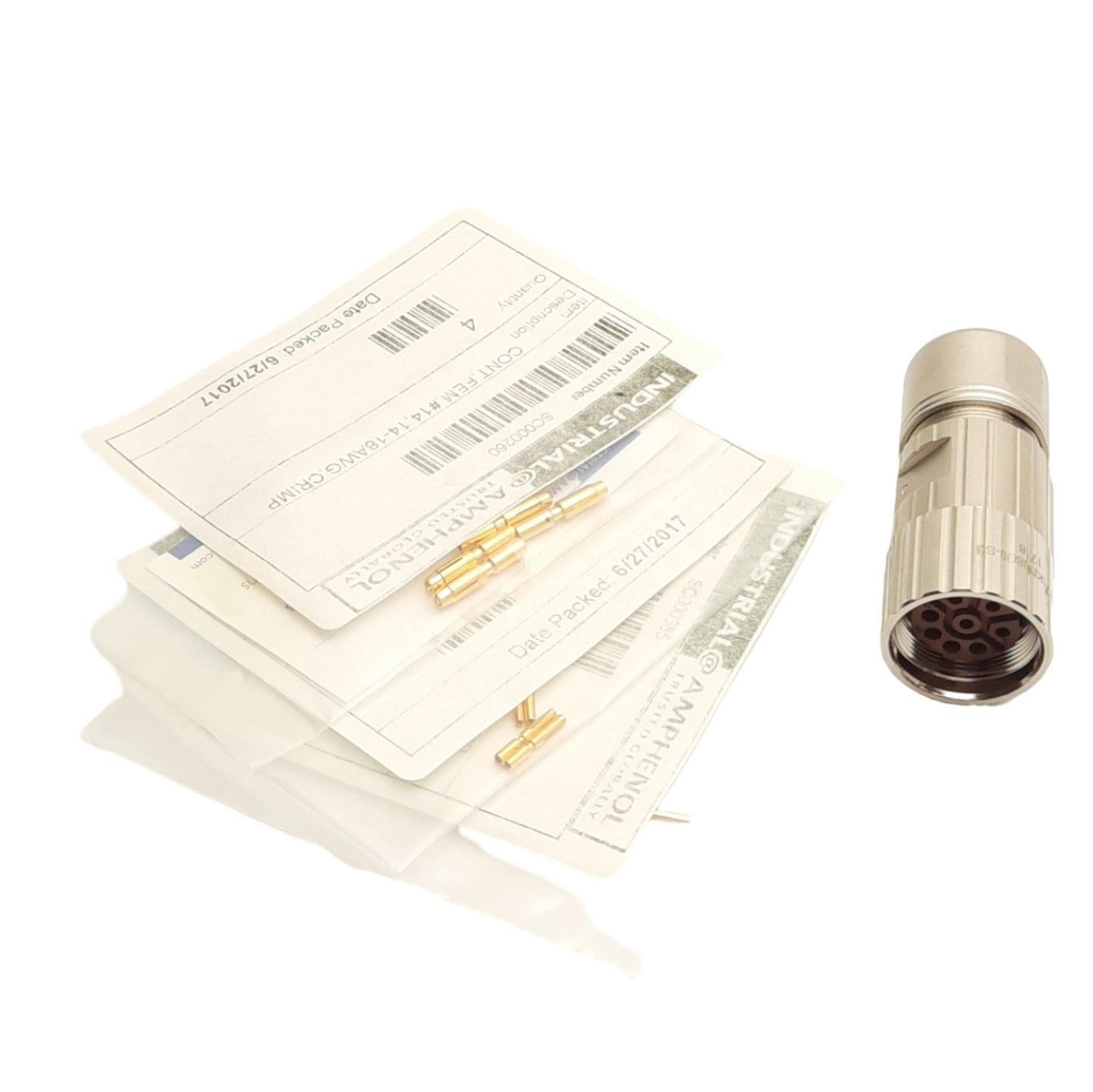 New Amphenol Sine Systems MB7CKN0800-S3-KIT Female Plug, M23 8-Pos (4+3 Power+ PE)
