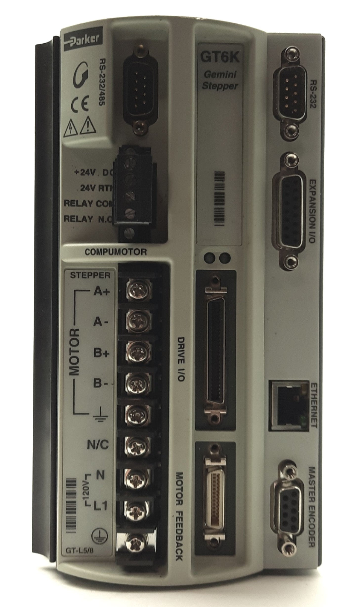 Used Parker GT6K-L5 Gemini Stepper Drive 170VDC 20kHz 5A Ethernet RS-232/485 120VAC