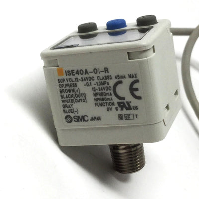 Used SMC ISE40A-01-R Digital Pressure Switch, -0.1 to 1.0MPa, NPN, R1/8, 12-24VDC