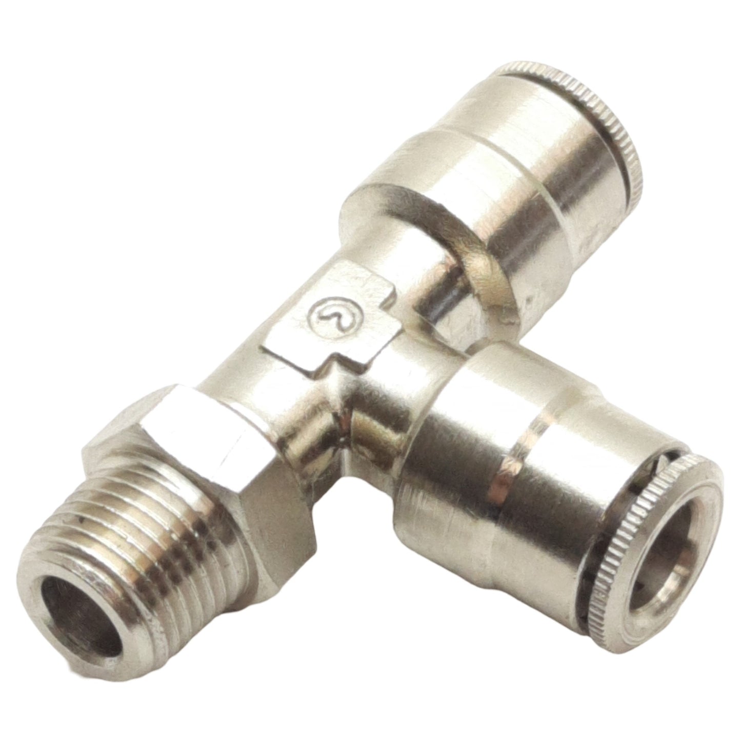 New Lot of 9 Camozzi 6440 04-02 Swivel Tee, ø1/4in x ø1/4in Tube OD, 1/8in Male NPTF