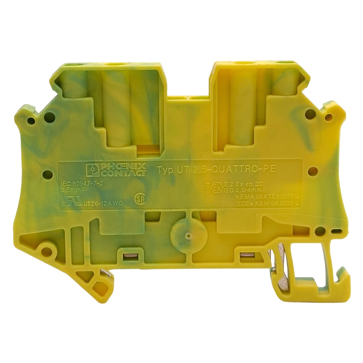 New Lot of 5 Phoenix Contact 3044568 Ground Terminal Block, 4-Position, 5.2mm