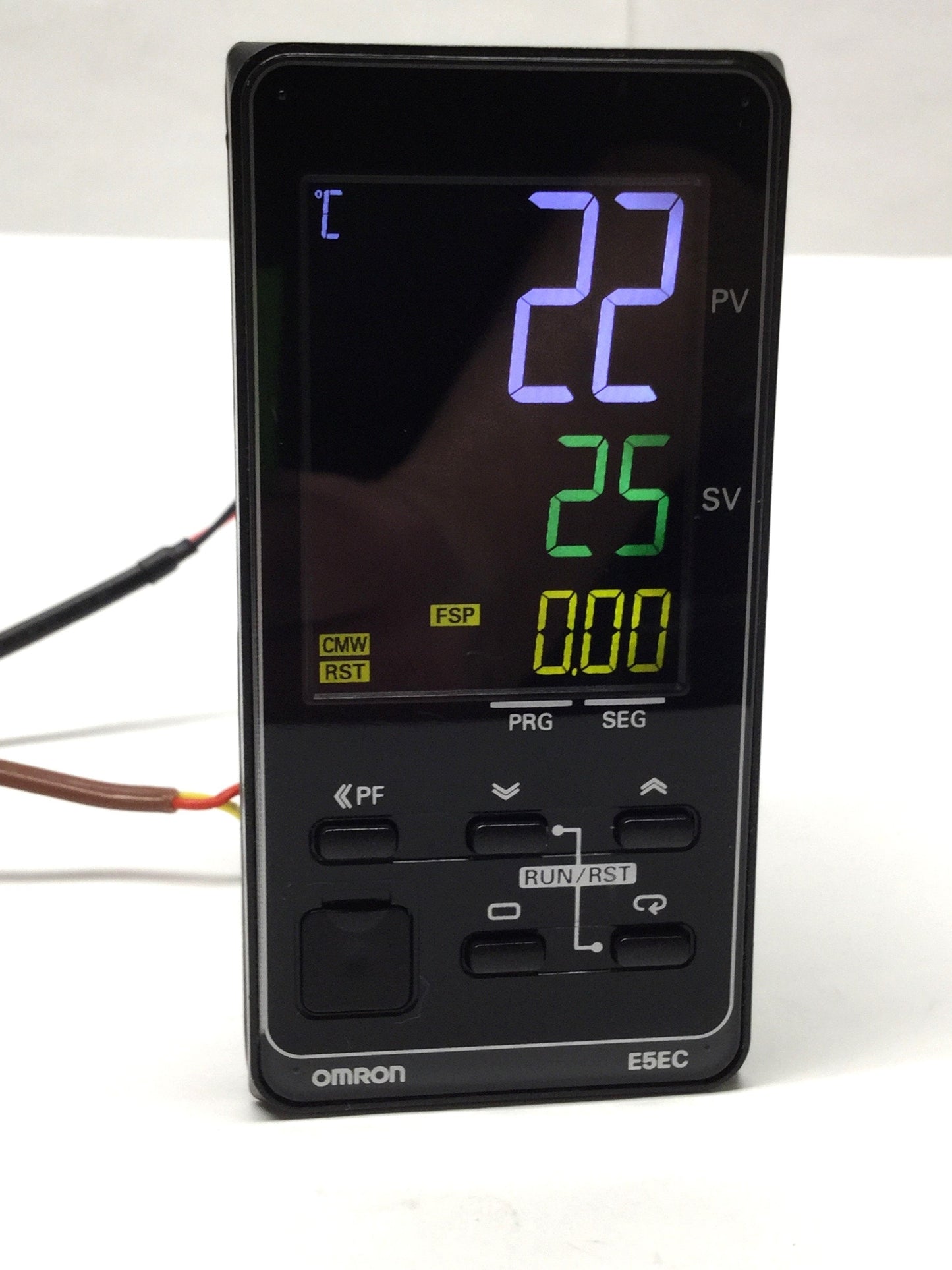 Used Omron E5EC-TQX4D5M-010 Temperature Controller 24V, Pulsed 12VDC, HB/HS Alarm Out