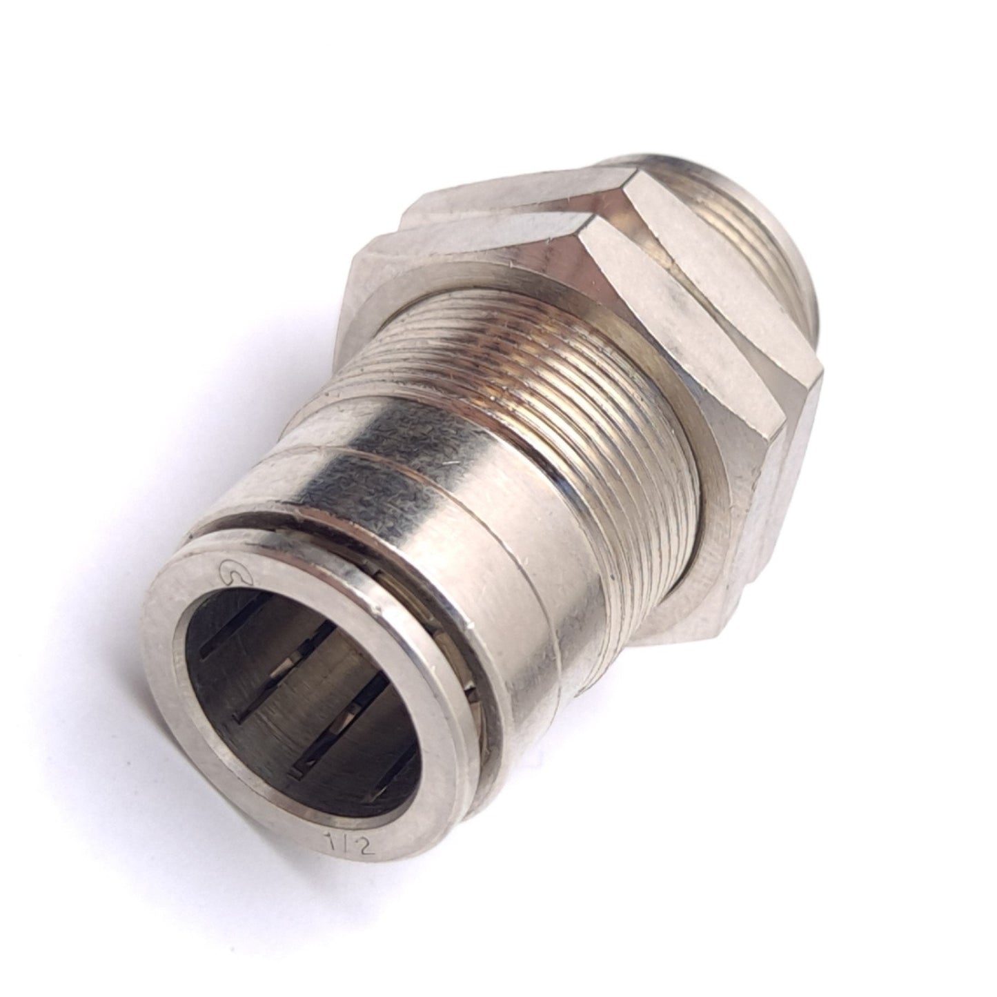 New Lot of 5 Camozzi 6590 08-00 Pneumatic Fittings, P2C, 1/2in OD, M20x1, 16bar Max