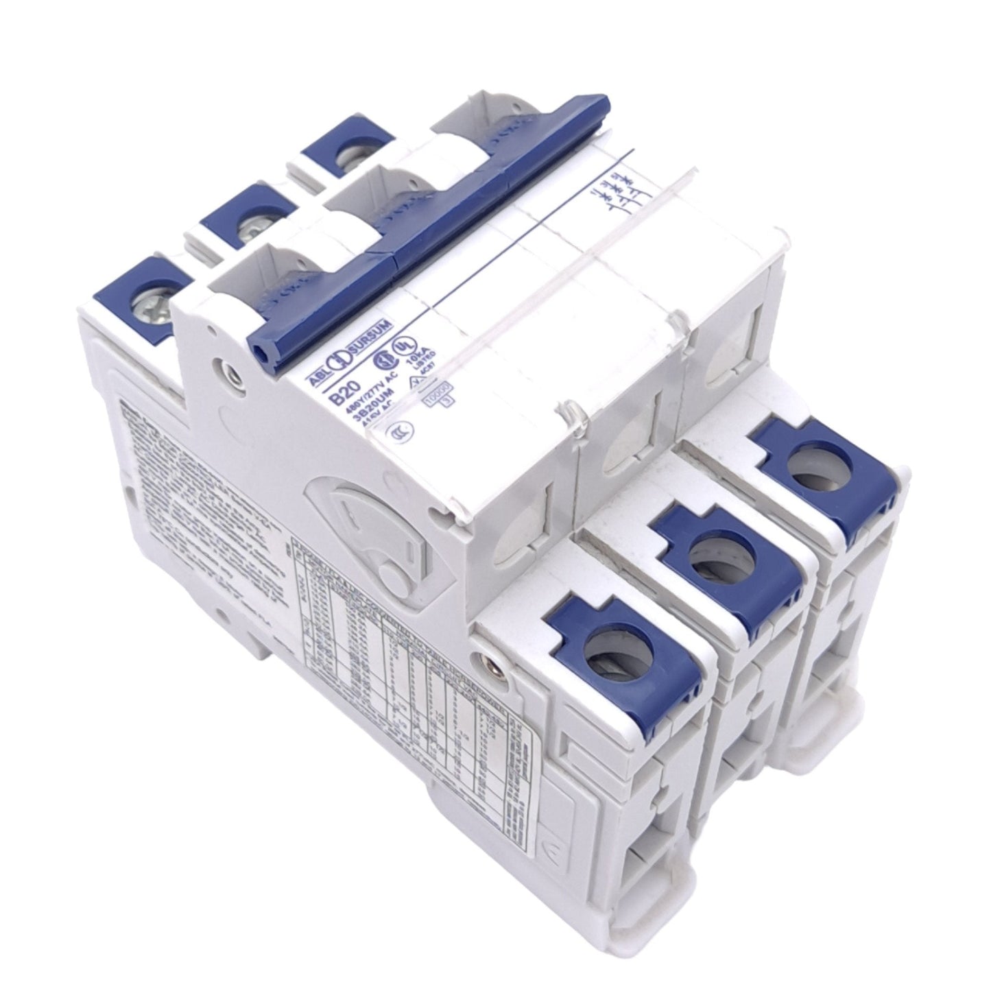 New Altech 3B20UM Motor Circuit Breaker, 3-Pole, 480Y/277VAC 415VAC, 20A, DIN Mount